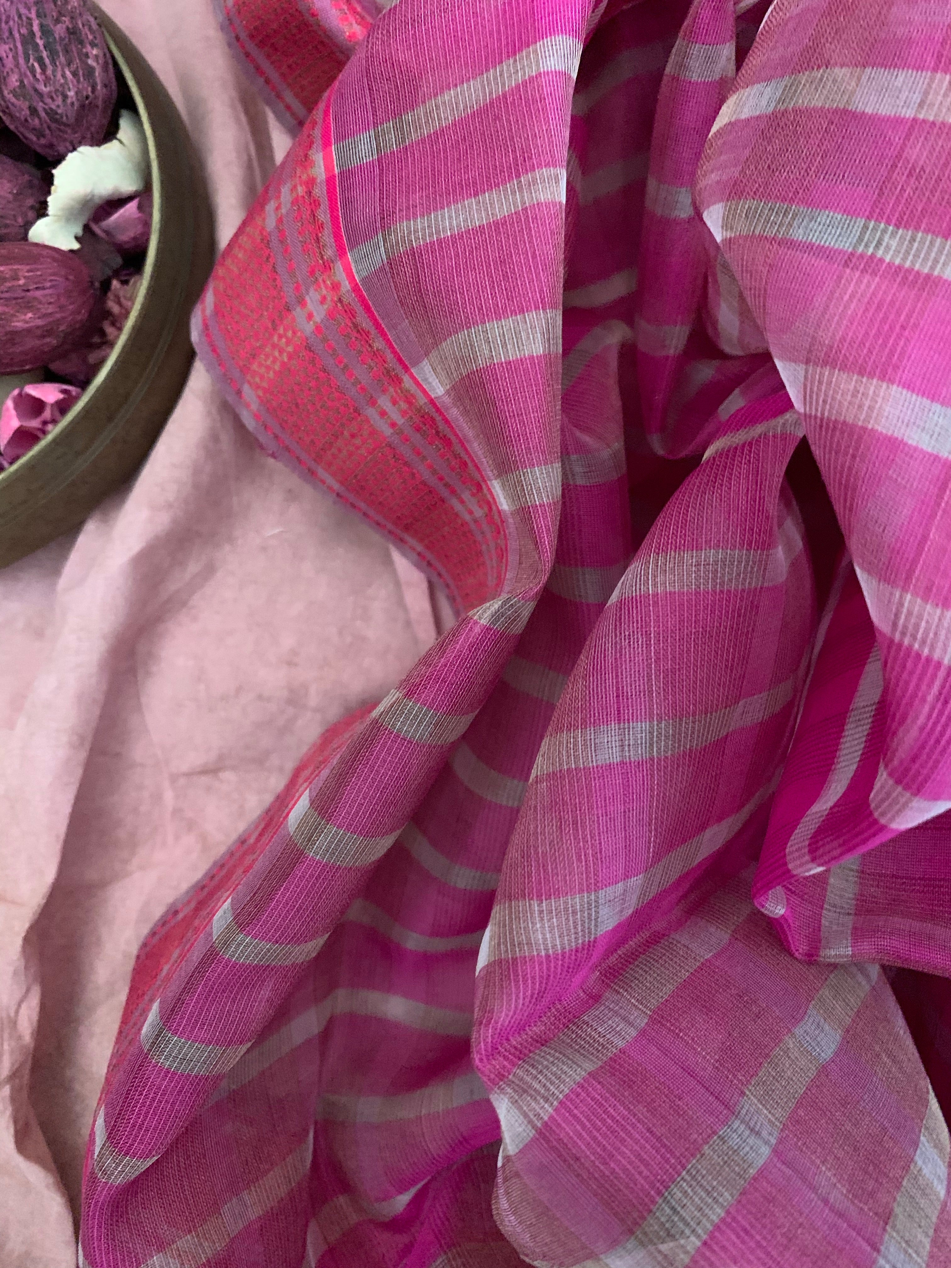 Handwoven Maheshwari Kurta dupatta set