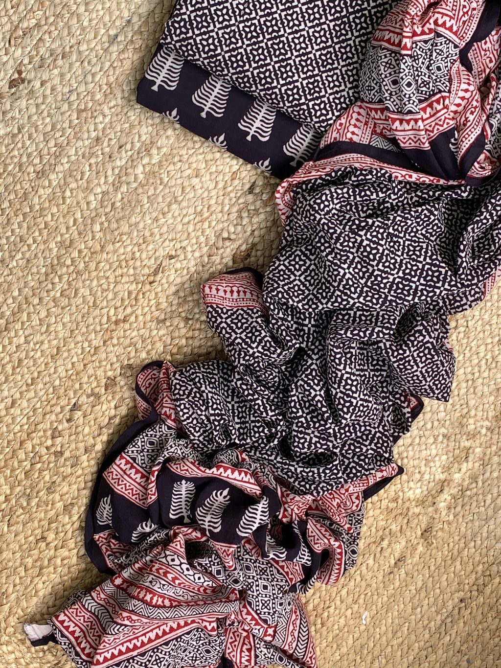 Natural Dyed Bagh Handblock Cotton Suit