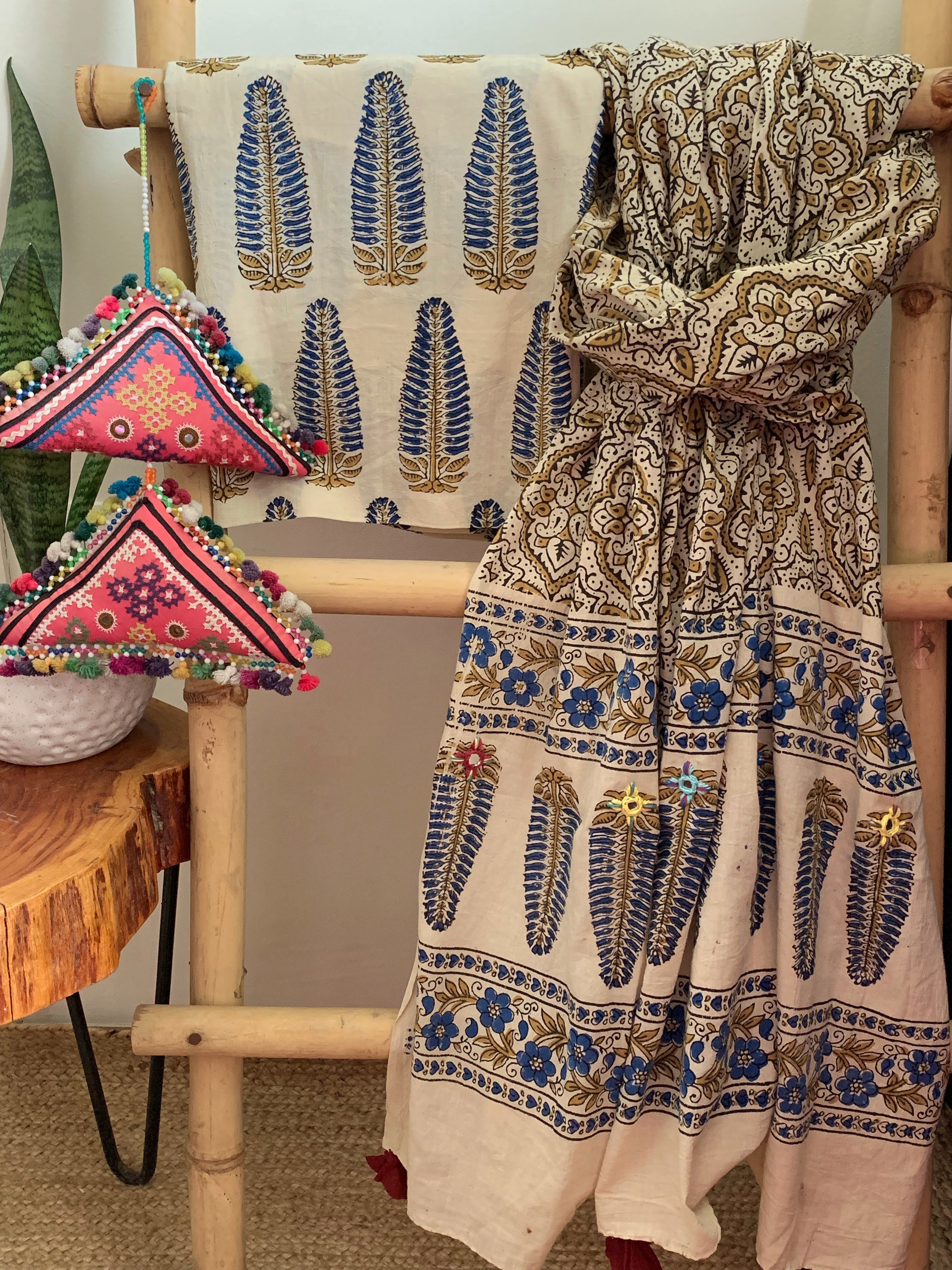 Handcrafted Ajrakh Kurta Dupatta set