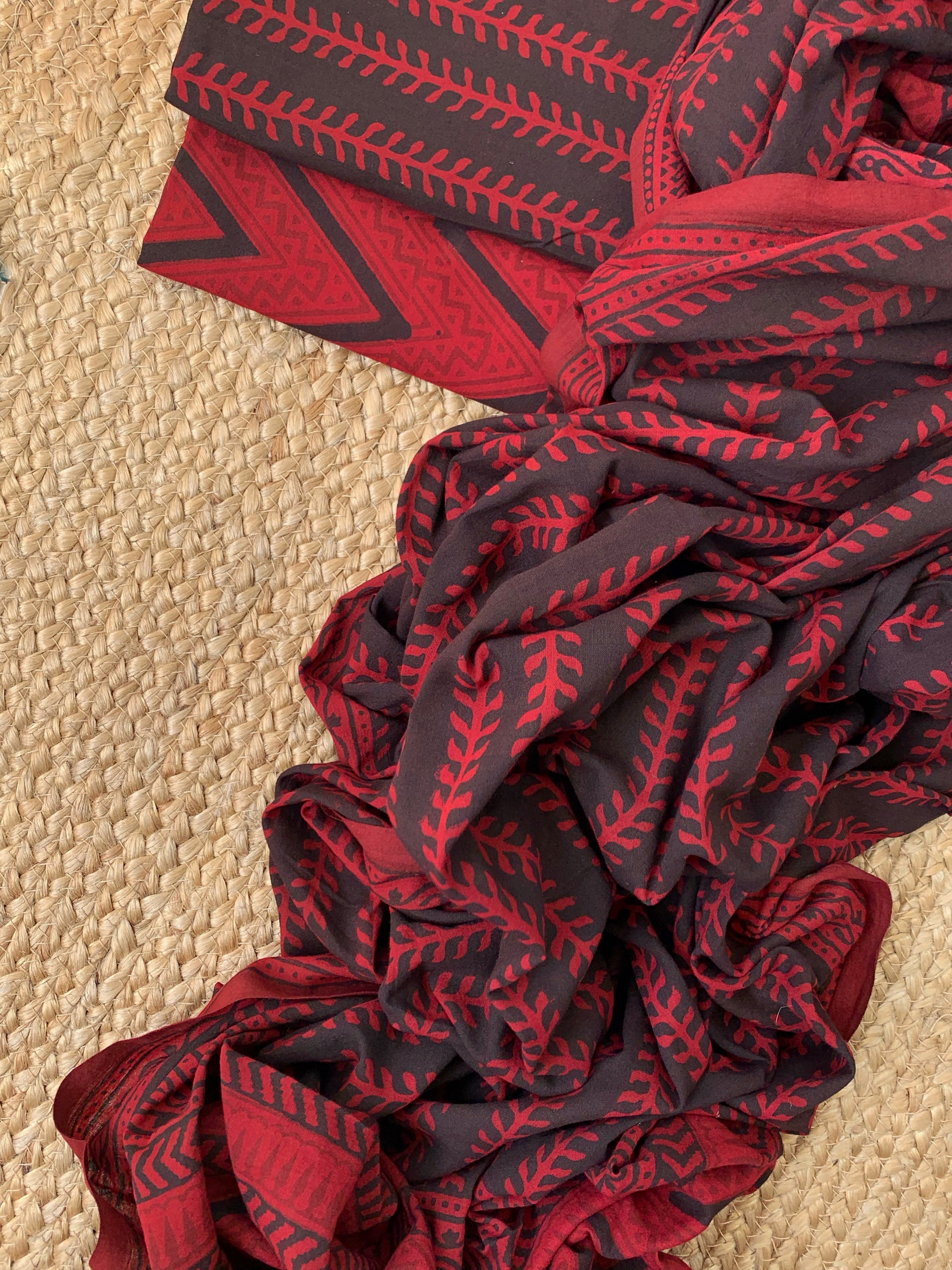 Natural Dyed Bagh Block Print Cotton Suit
