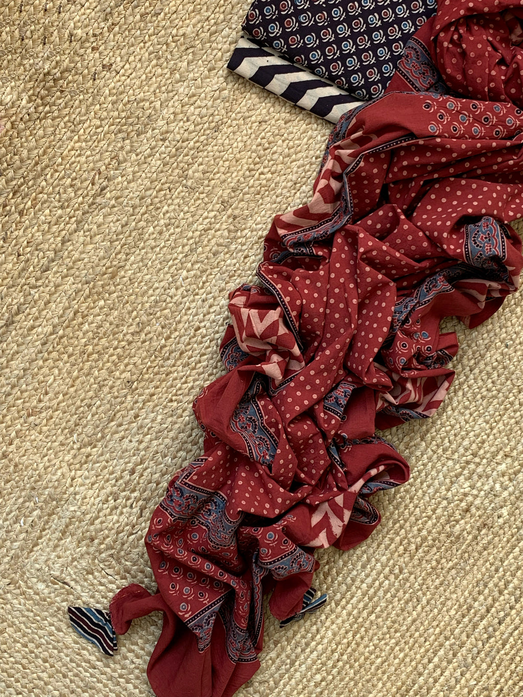 Natural Dyes Handblock Ajrakh Cotton Suit