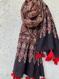 Handblock Ajrakh Dupatta