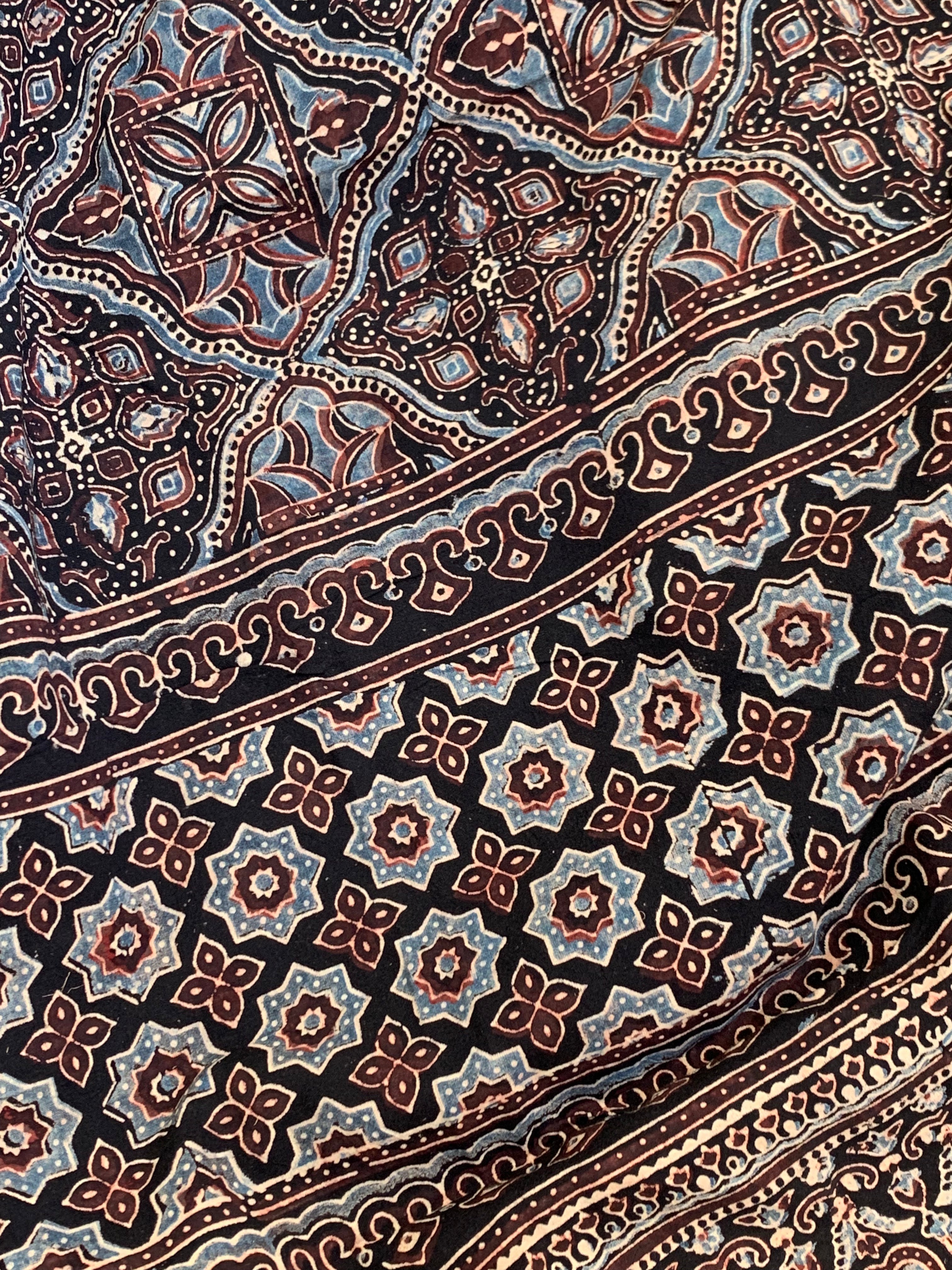 Natural Dyes Handblock Ajrakh Cotton Suit
