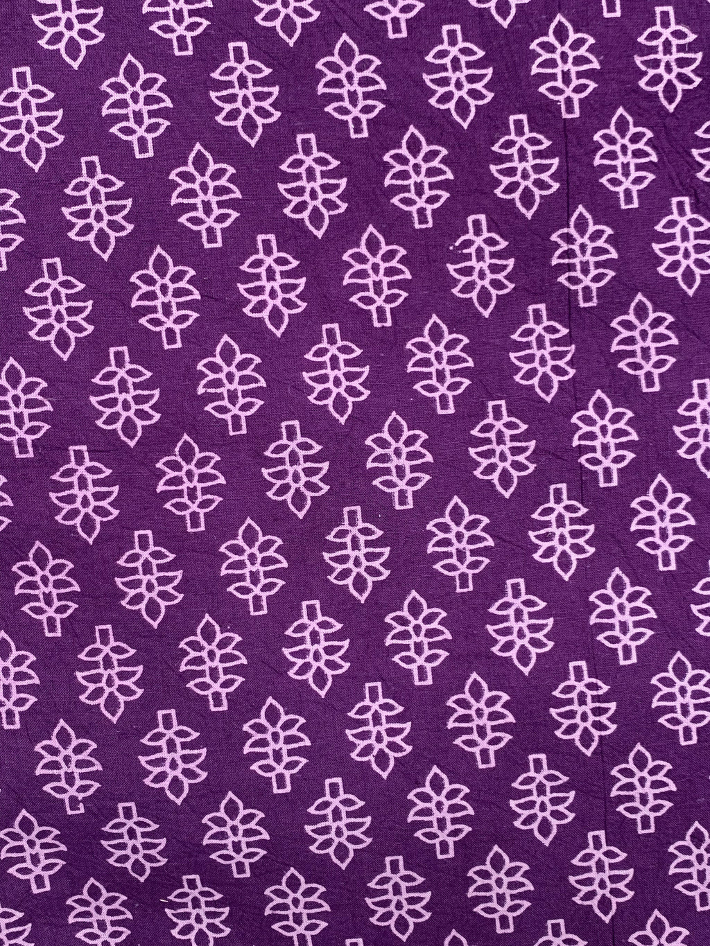 Hand Screen Print Kurta Bottom Set - Violet