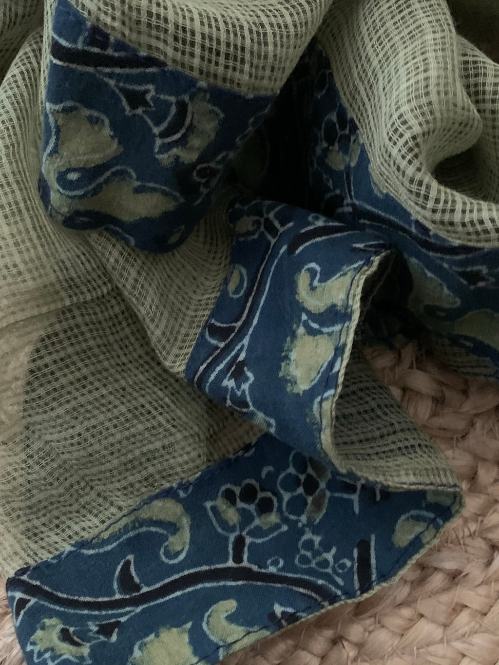 Handblock Ajrakh Cotton Kota Suit
