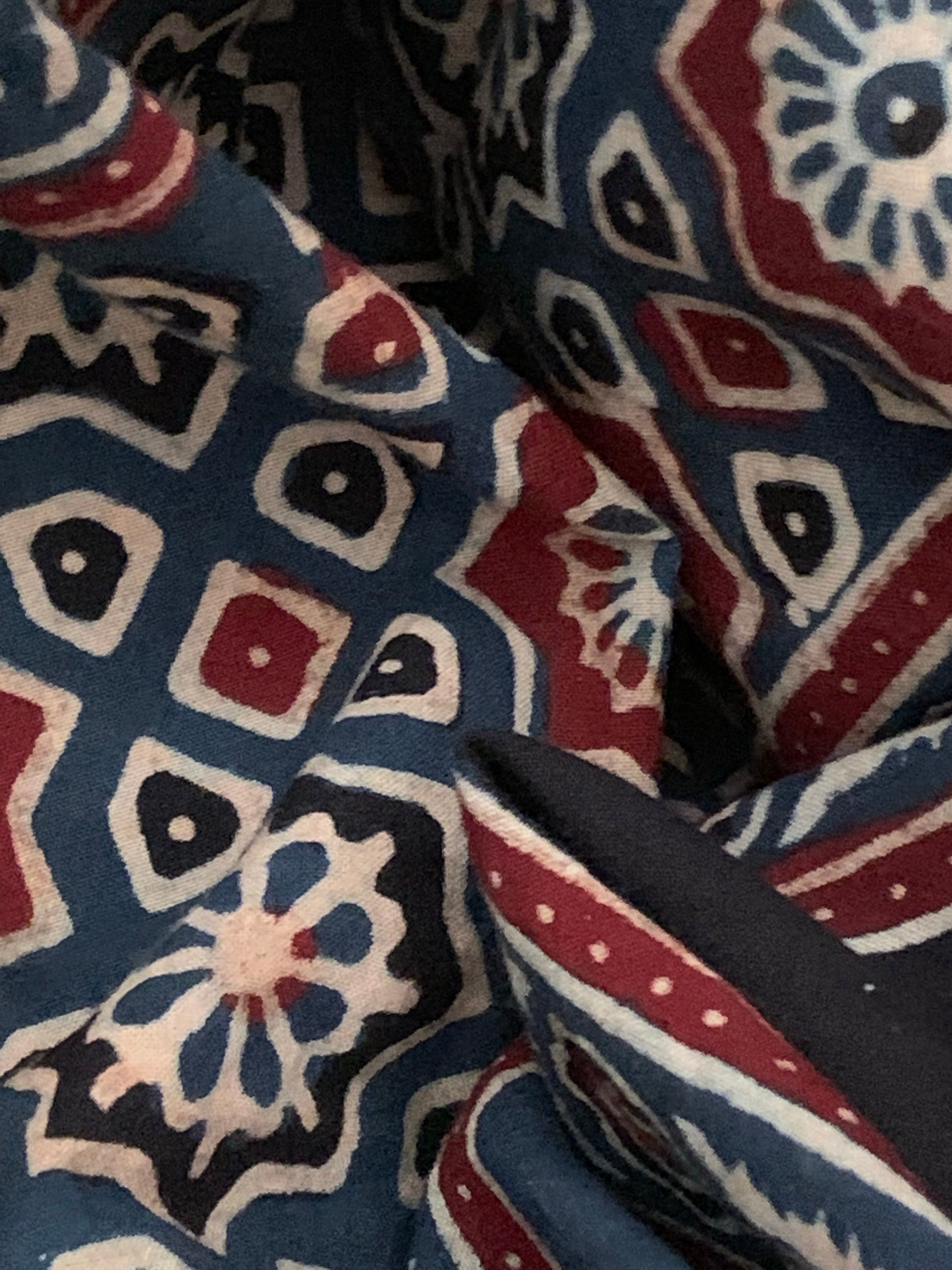 Handblock Ajrakh Suit