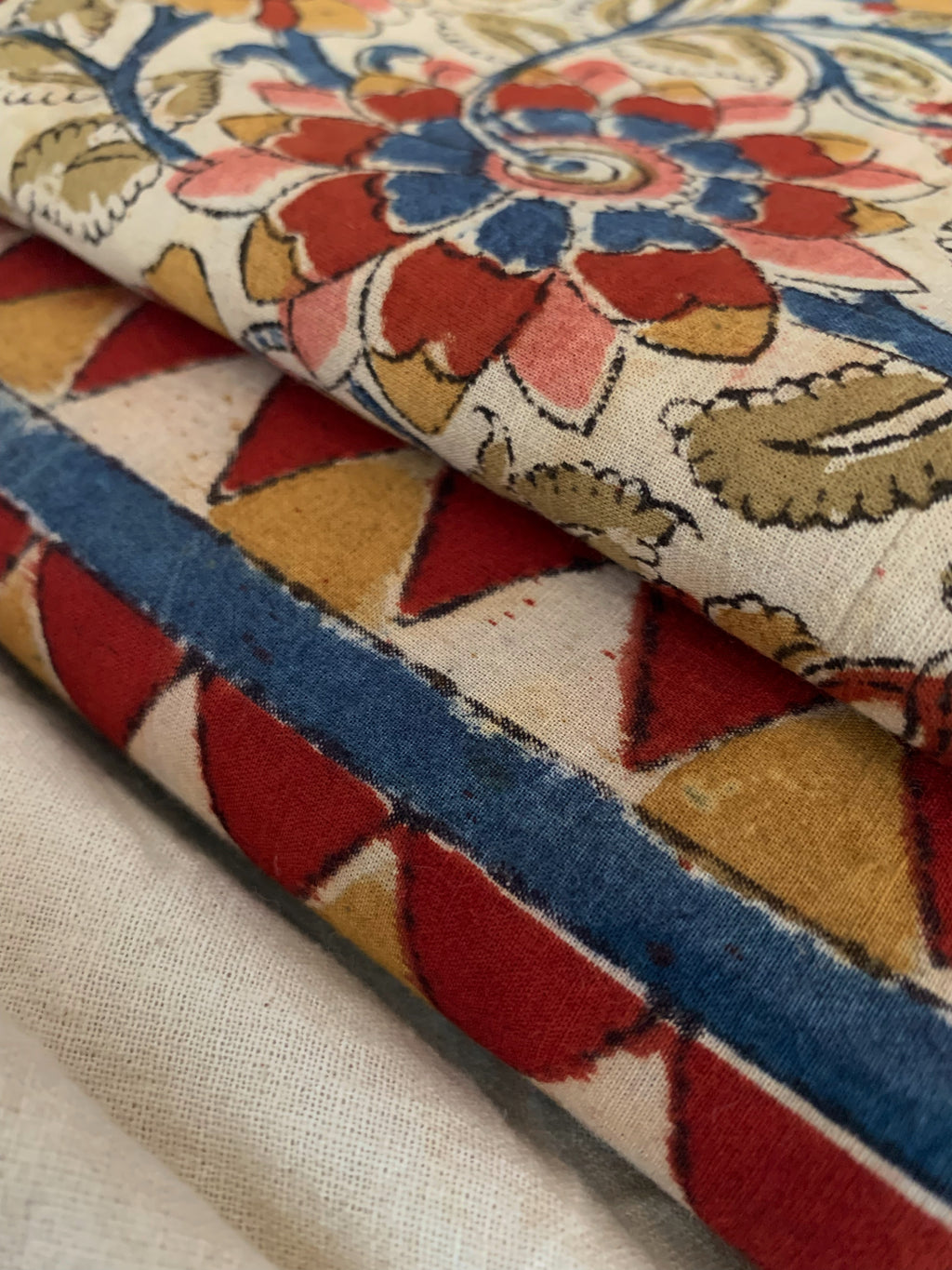 Hand Block Printed Kalamkari Natural Dyed Kurta Bottom Set