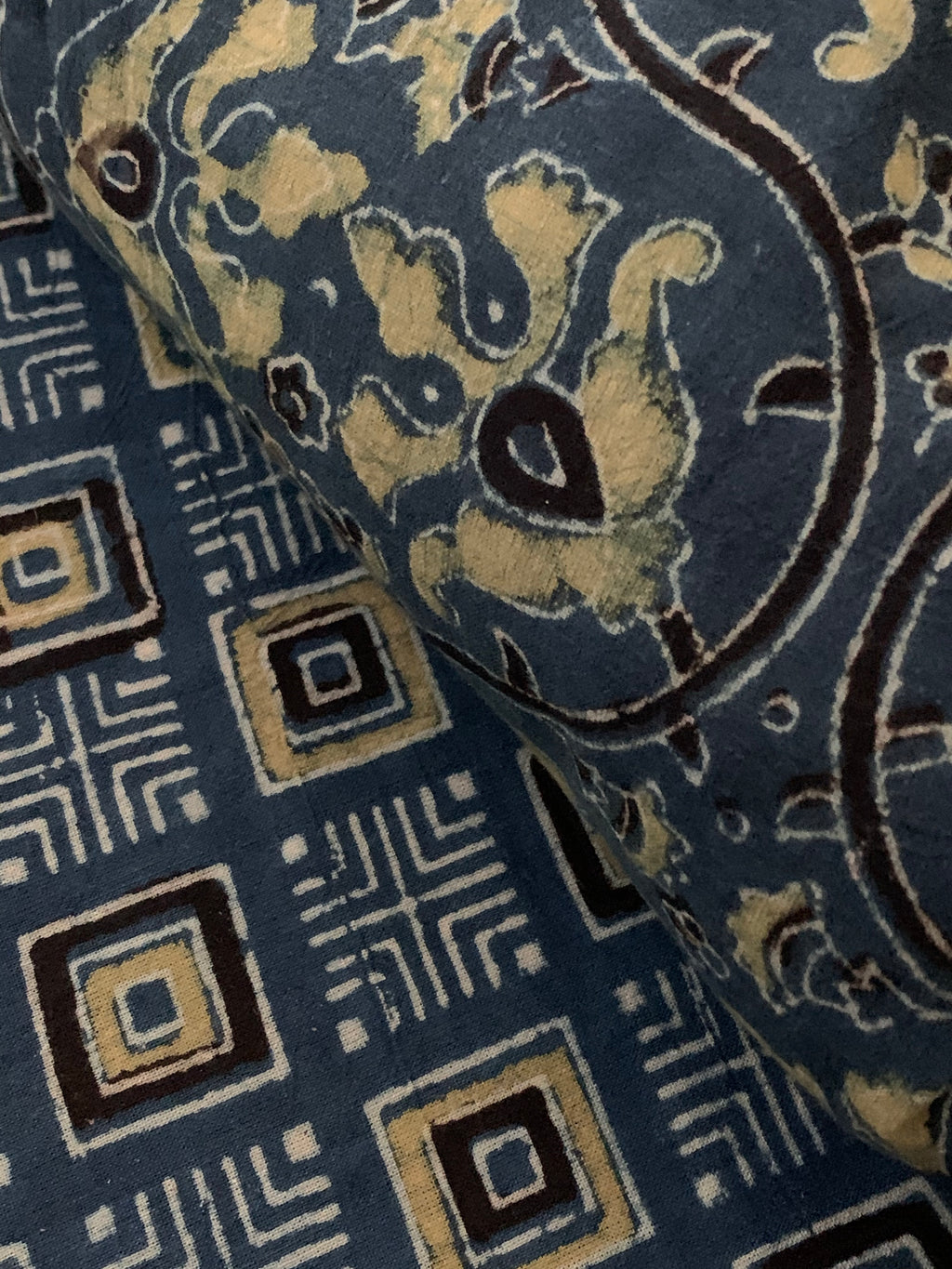 Handblock Ajrakh Cotton Kota Suit