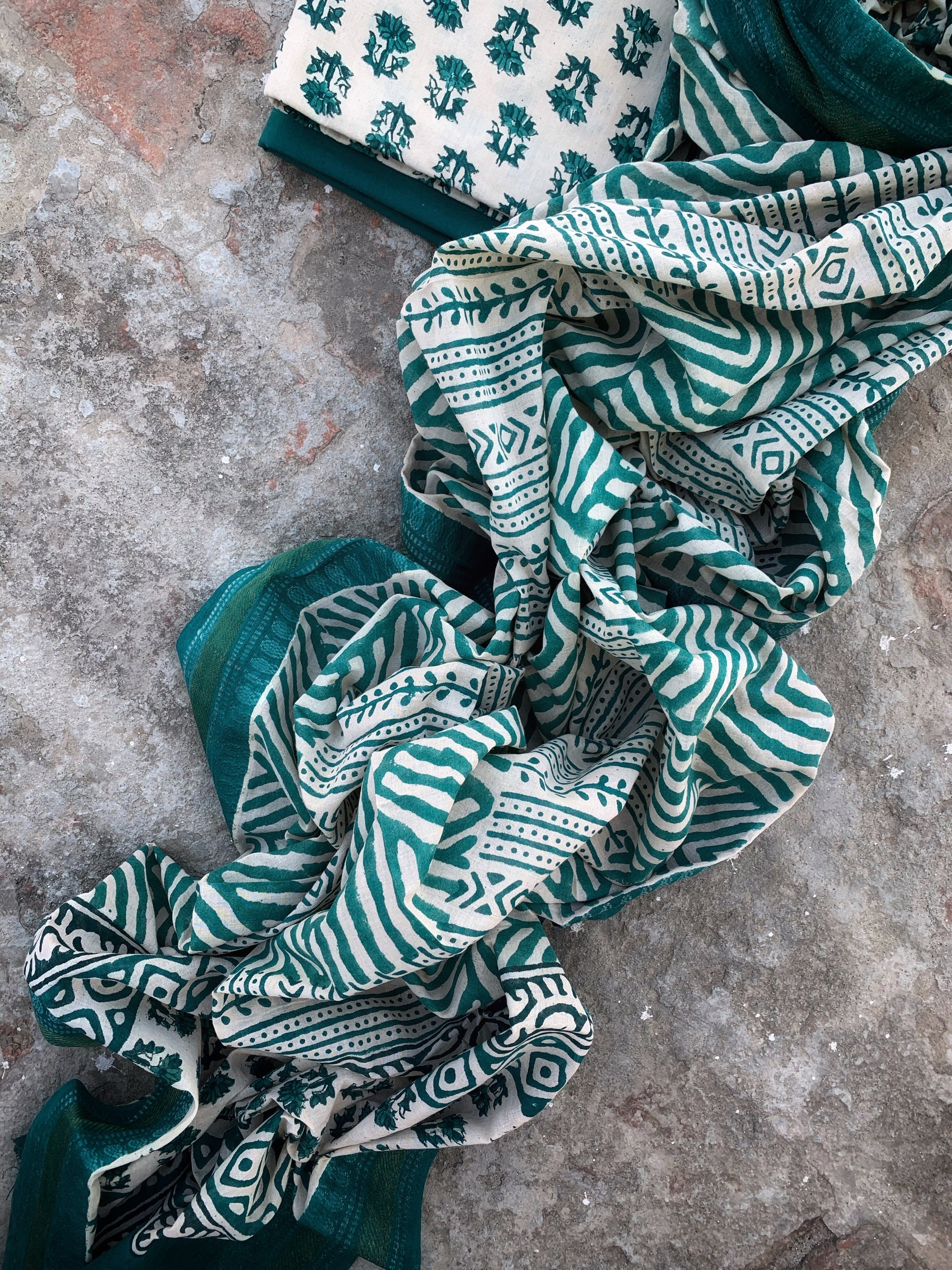 Handblock Cotton Suit