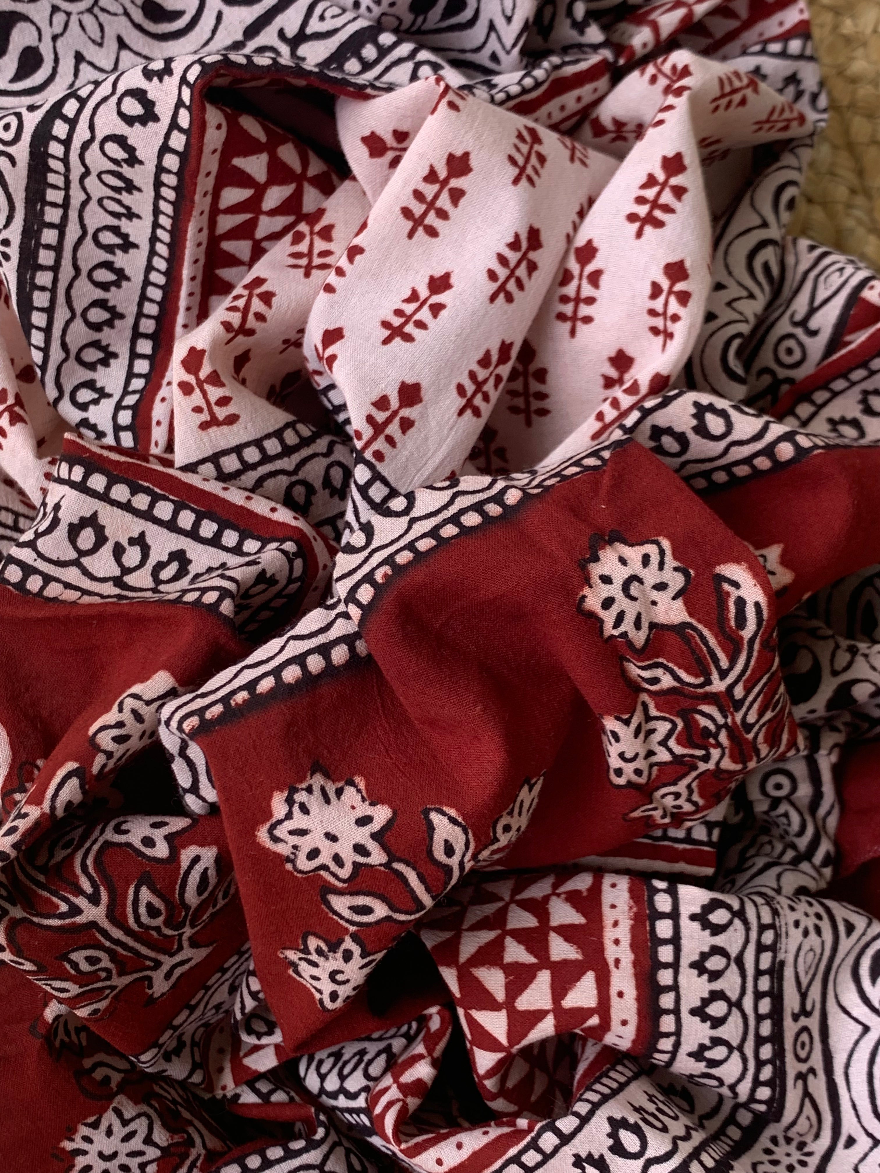 Natural Dyed Bagh Block Print Cotton Suit