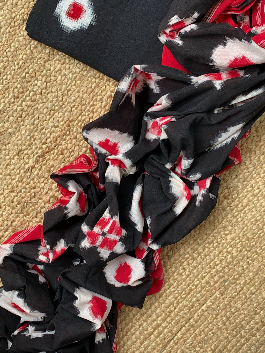 Handwoven Double Ikat Kurta  Dupatta Set