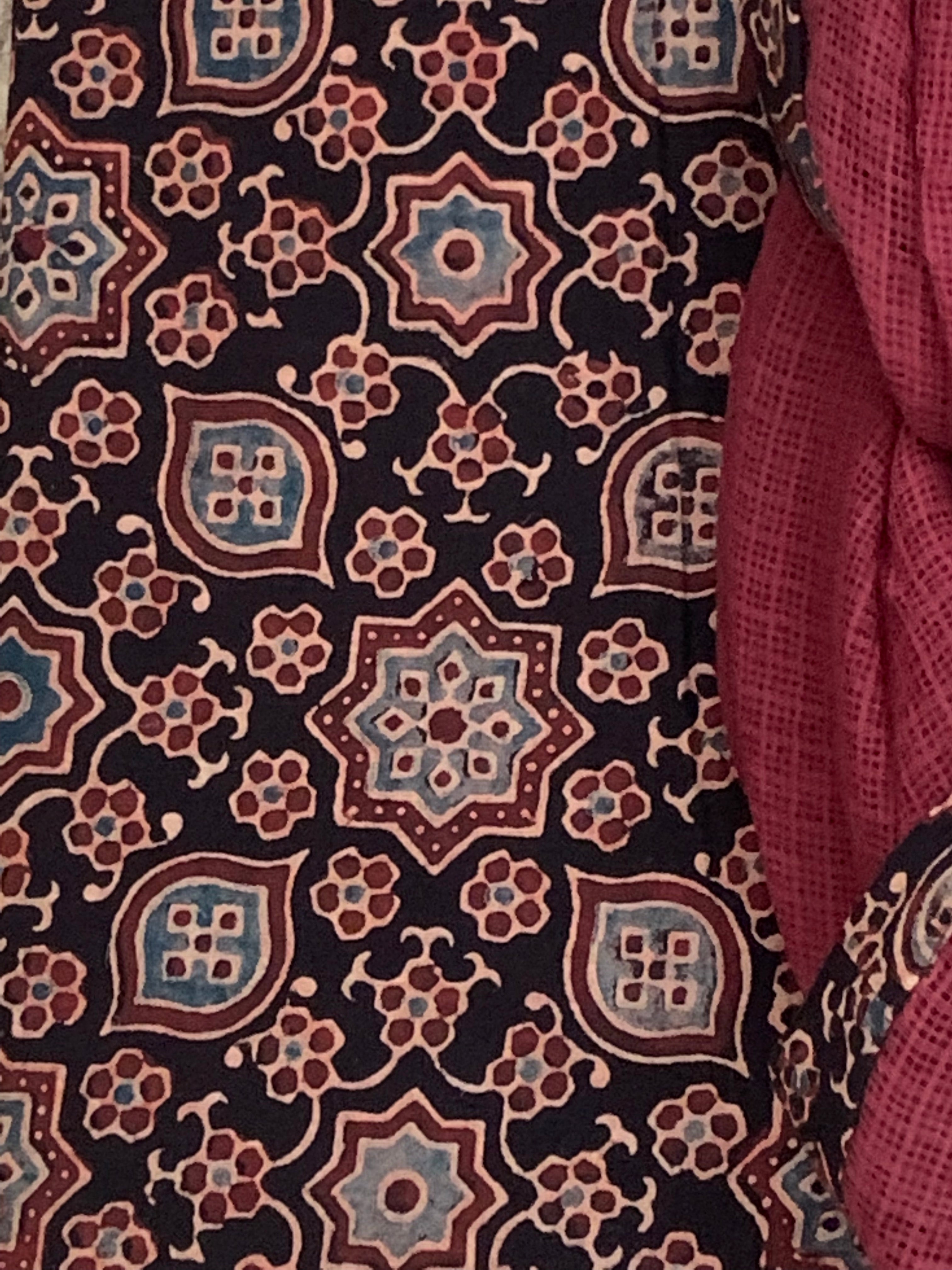 Handblock Ajrakh Kota Suit