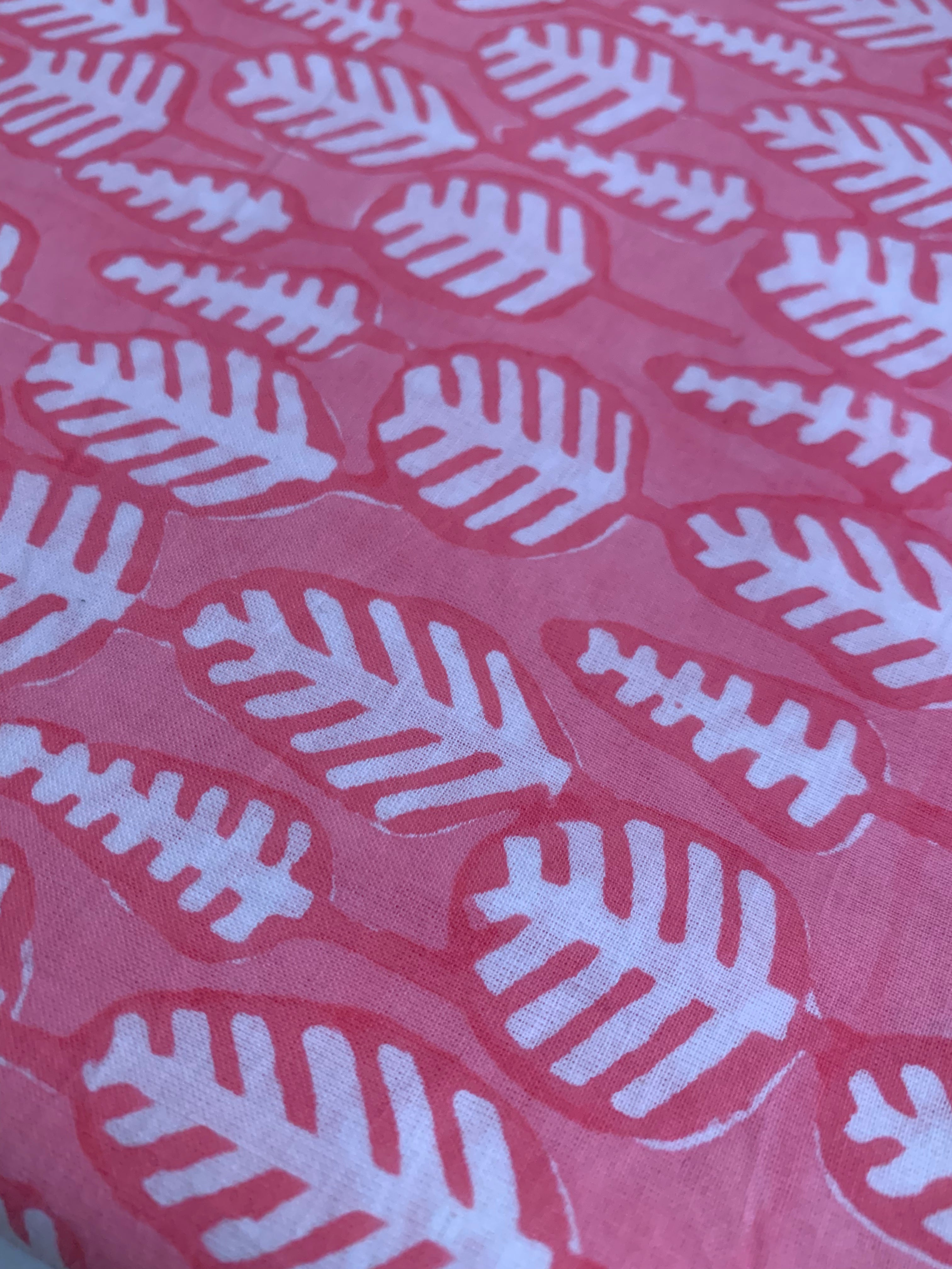 Handblock Cotton Kurta Bottom Set