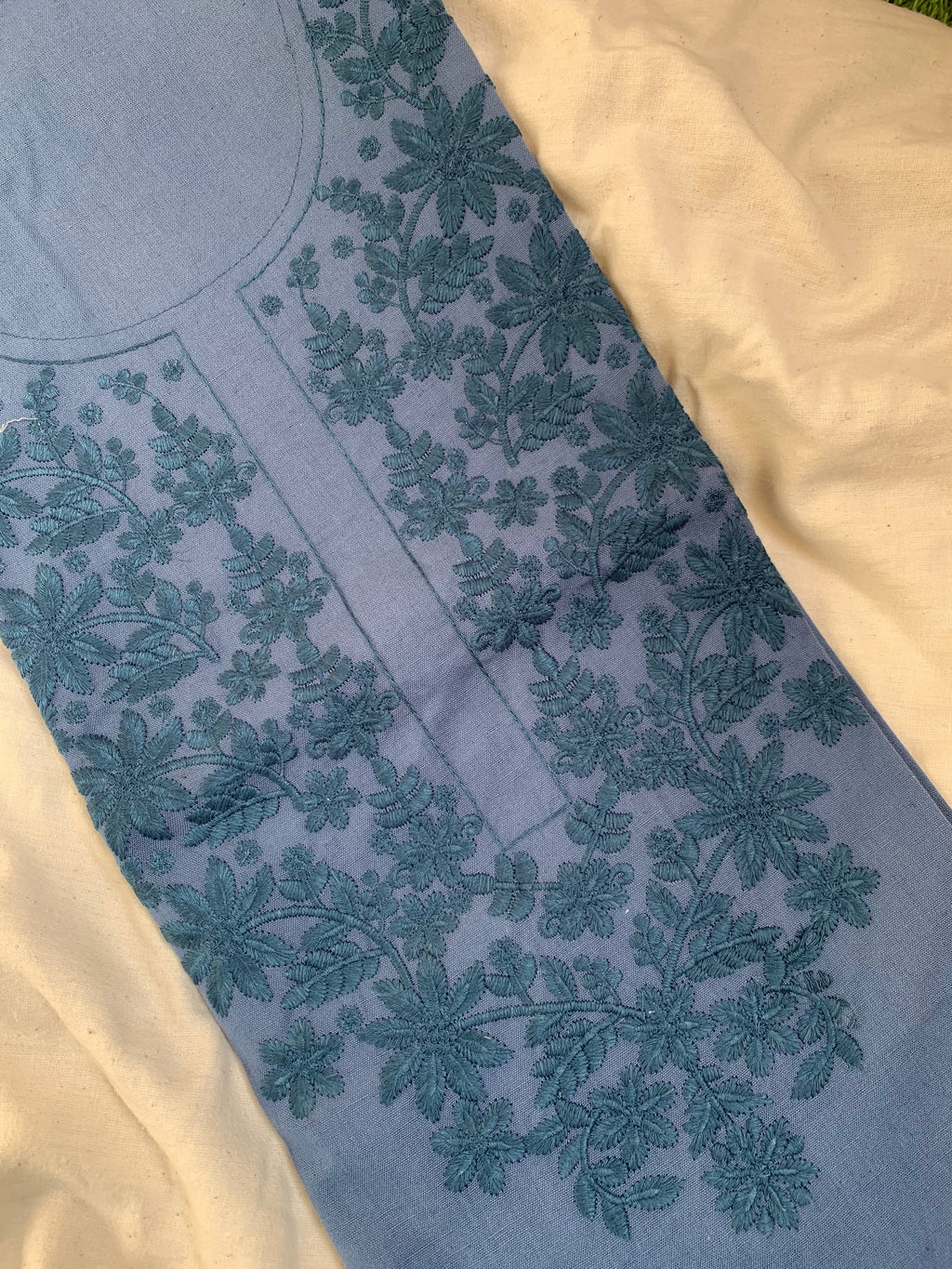 Hand Machine Embroidered Kurta