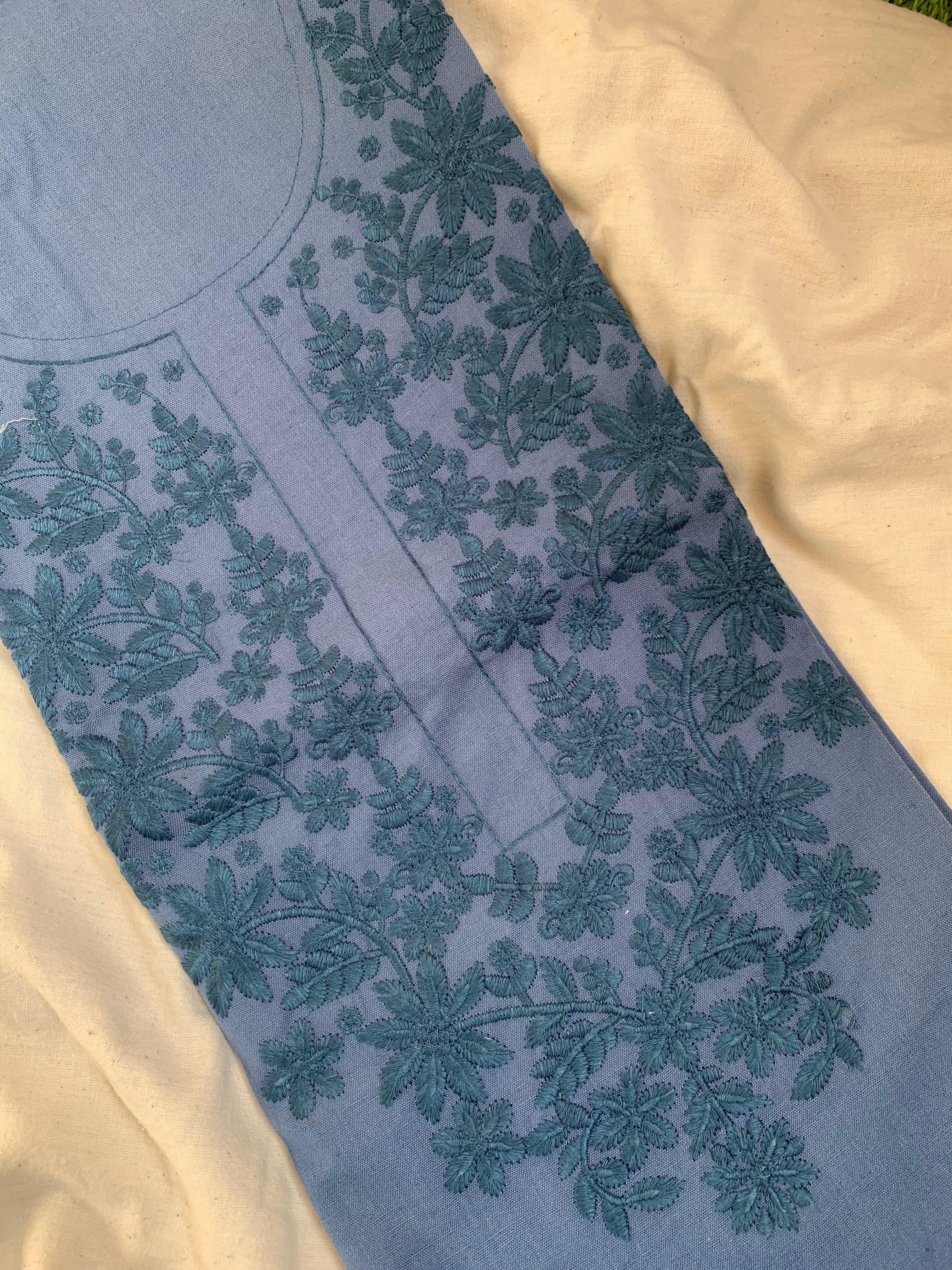 Hand Machine Embroidered Kurta