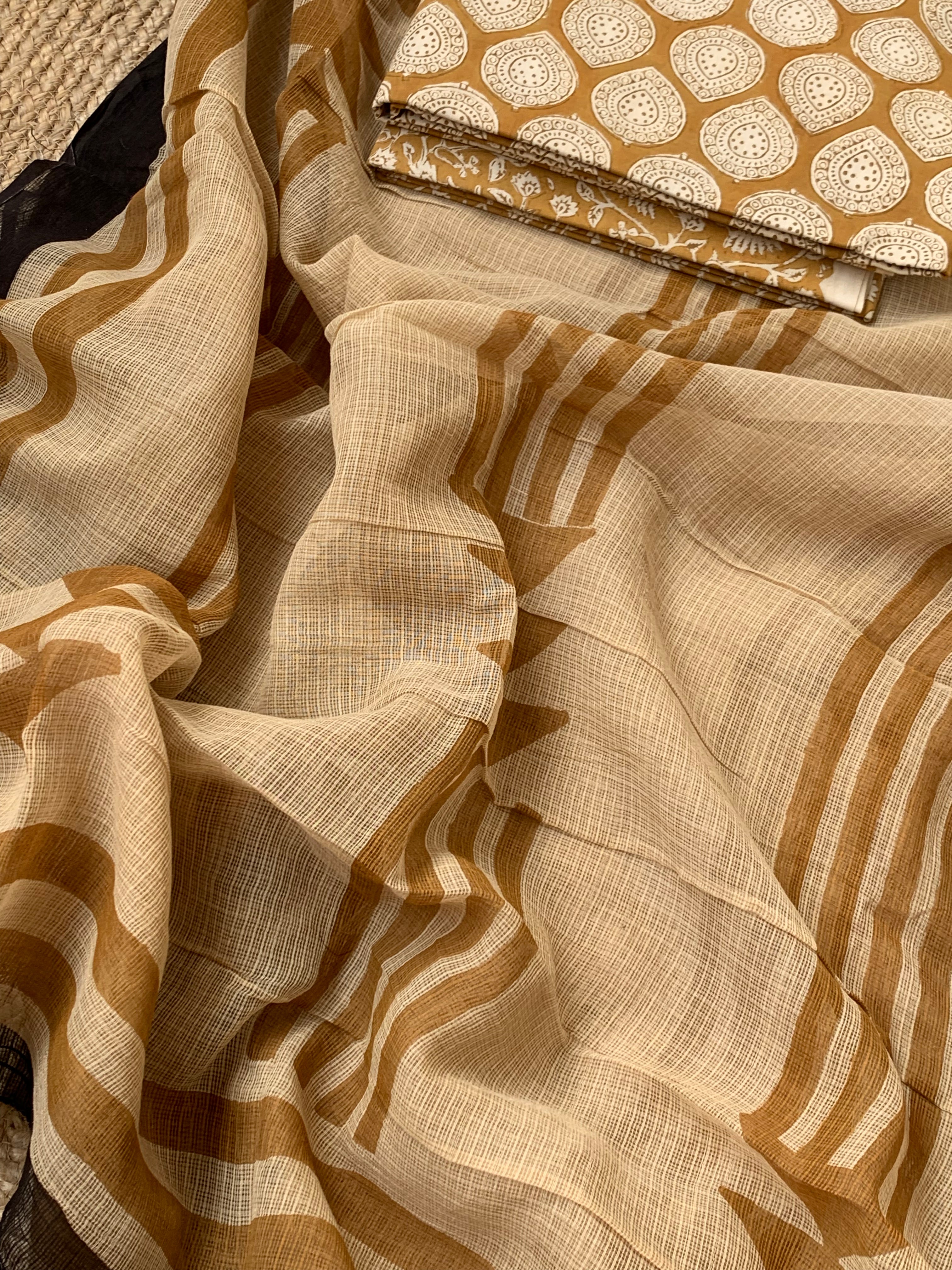 Handcrafted Cotton Kota Dupatta Suit
