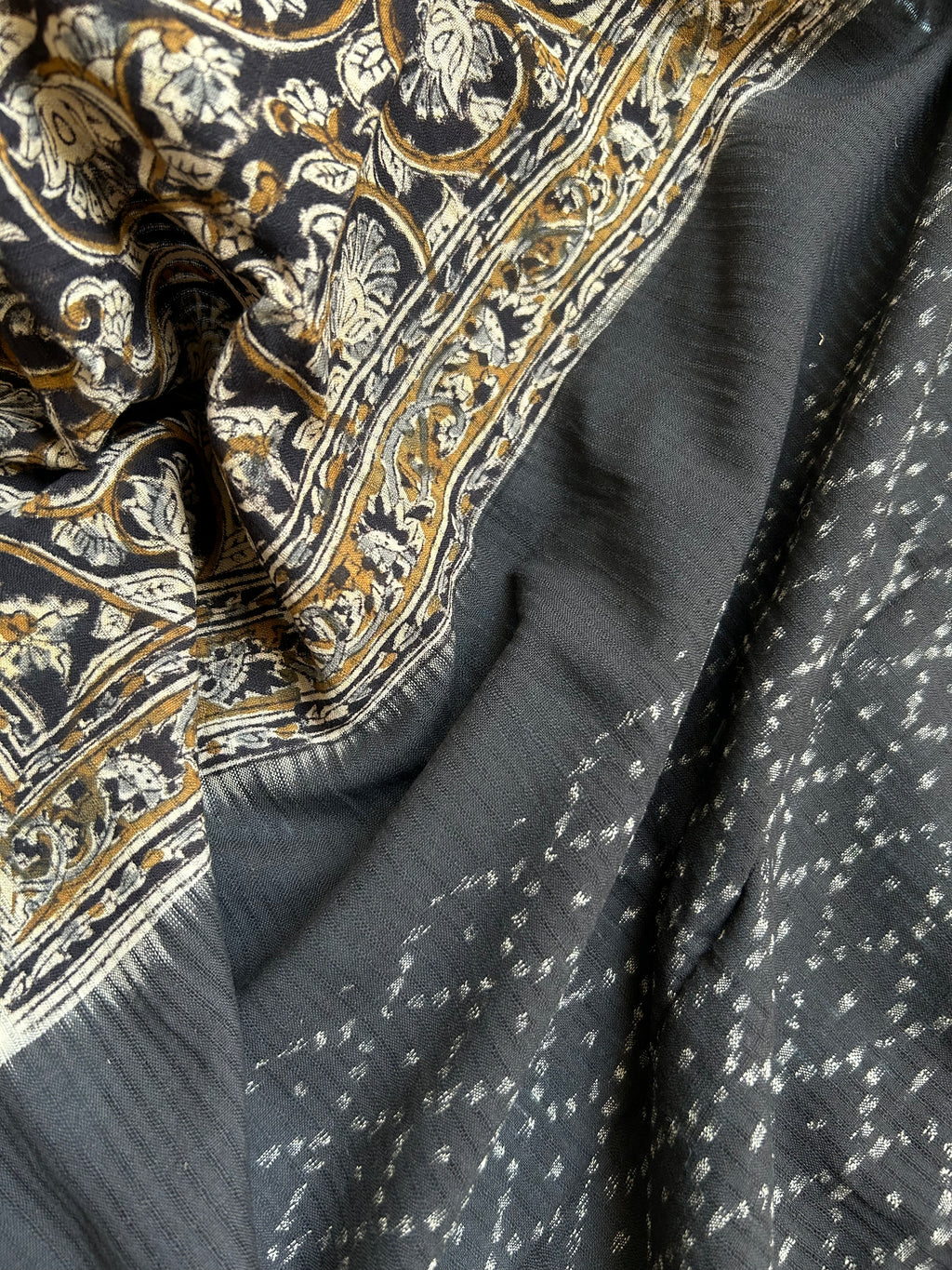 Handwoven Handcrafted Double Ikat Kalamkari Kurta Dupatta Set