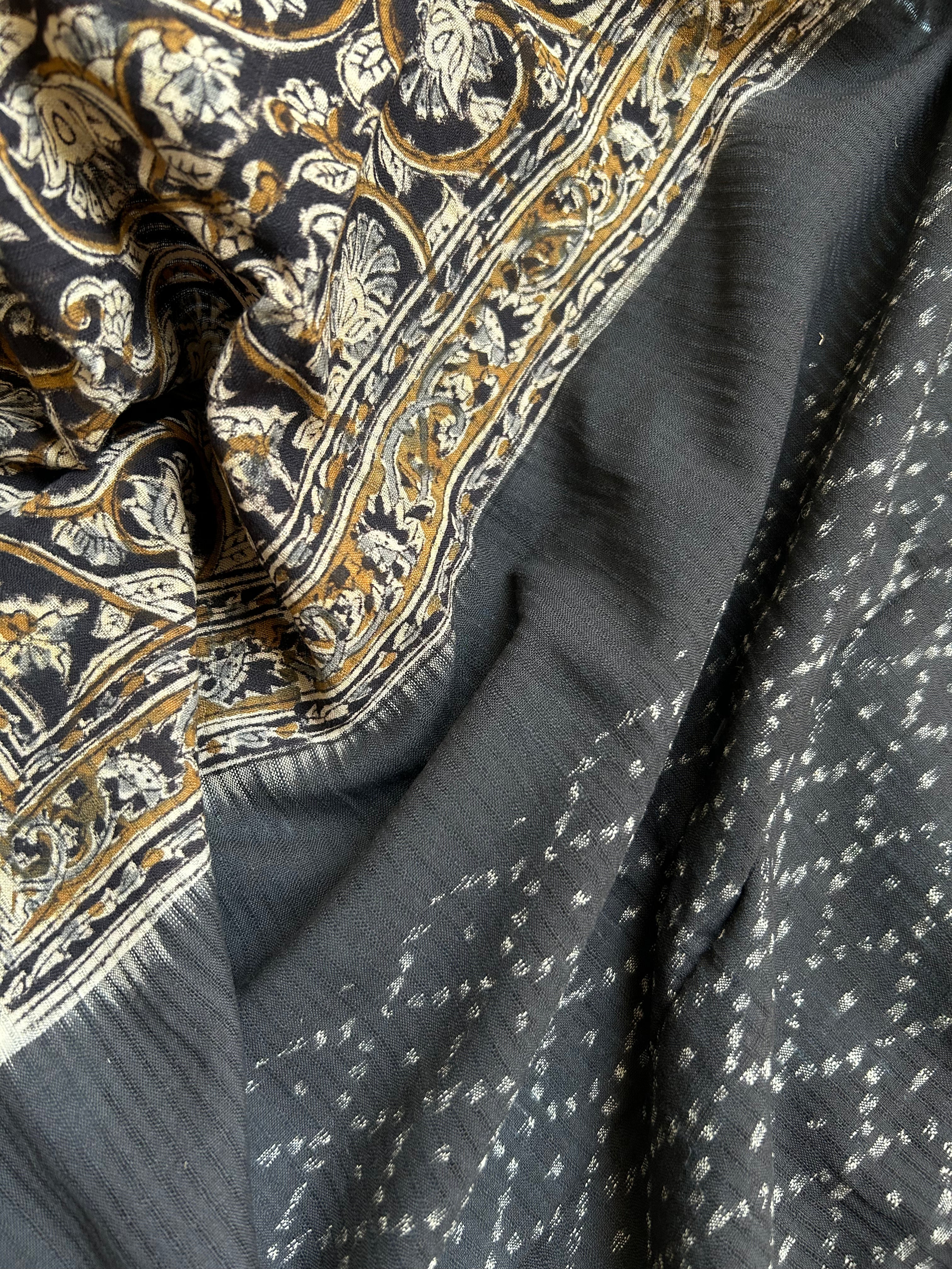 Handwoven Handcrafted Double Ikat Kalamkari Kurta Dupatta Set