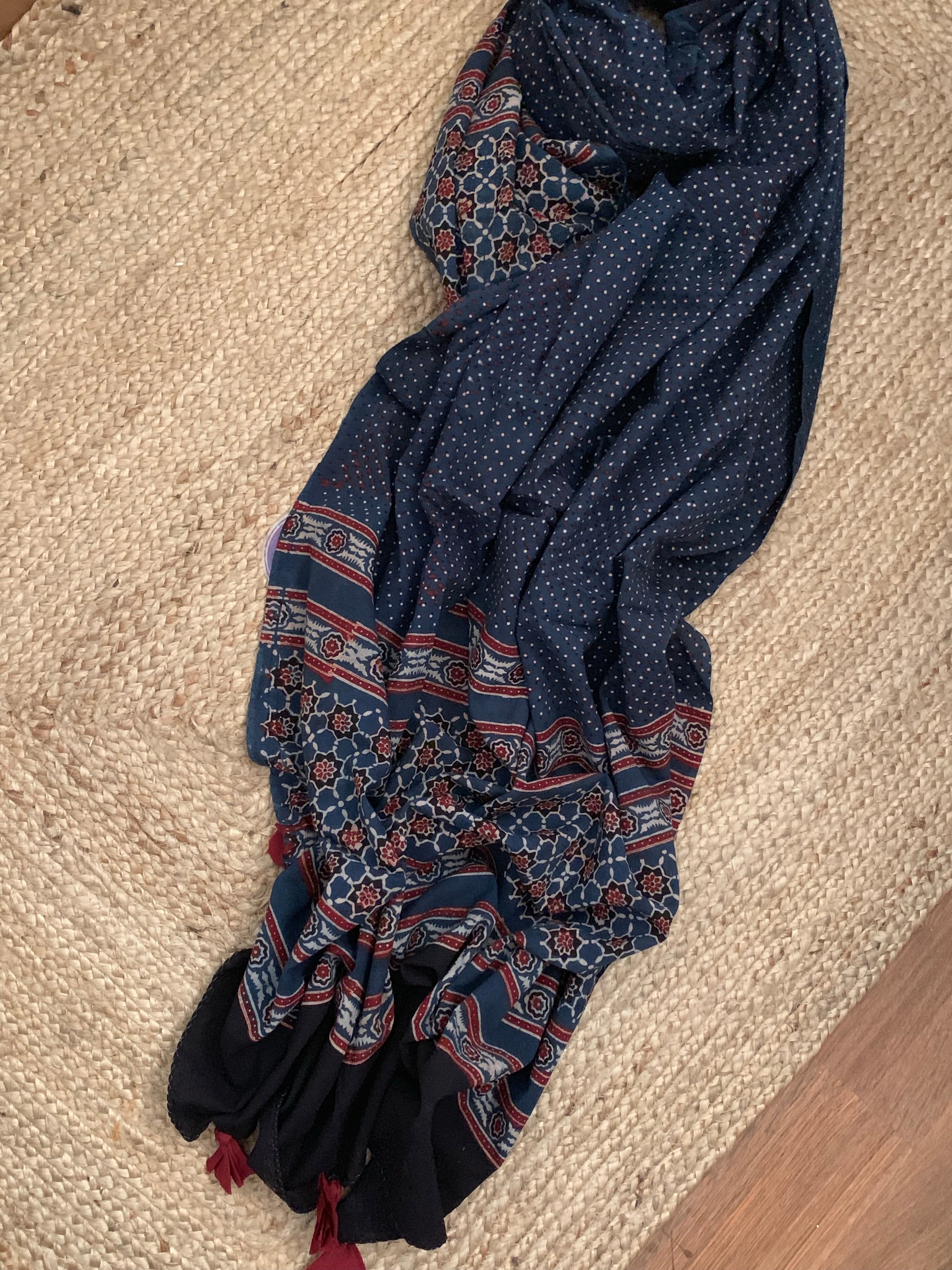 Handblock Ajrakh Suit