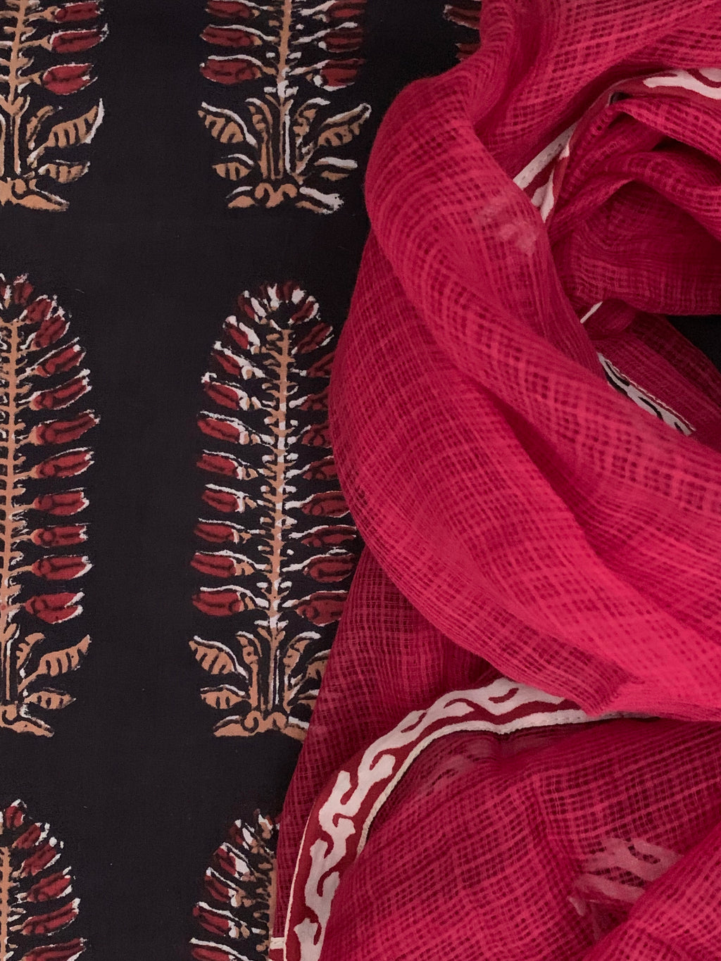 Handblock Cotton Kota Suit