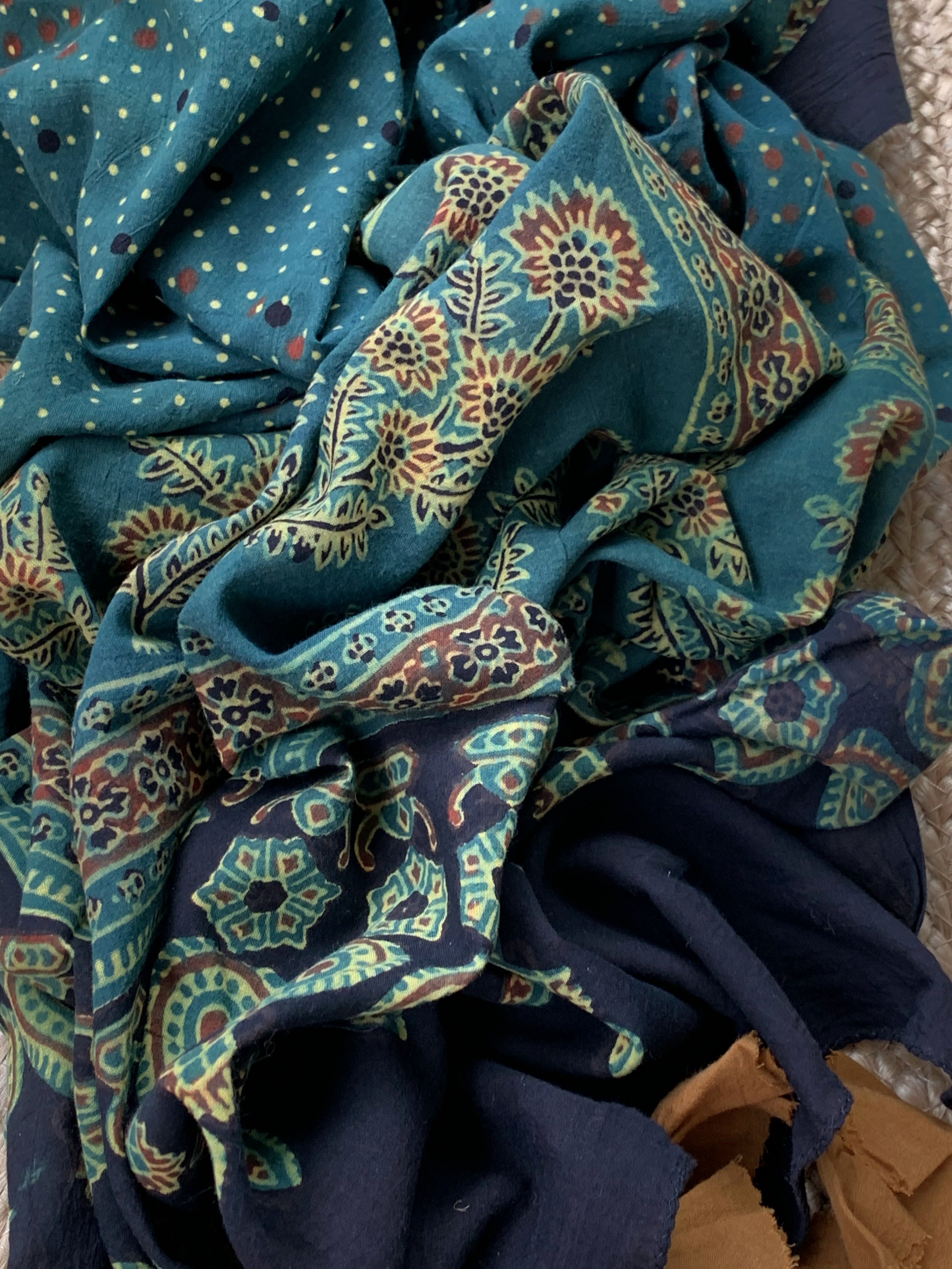 Handcrafted Bandhani Ajrakh Cotton Suit