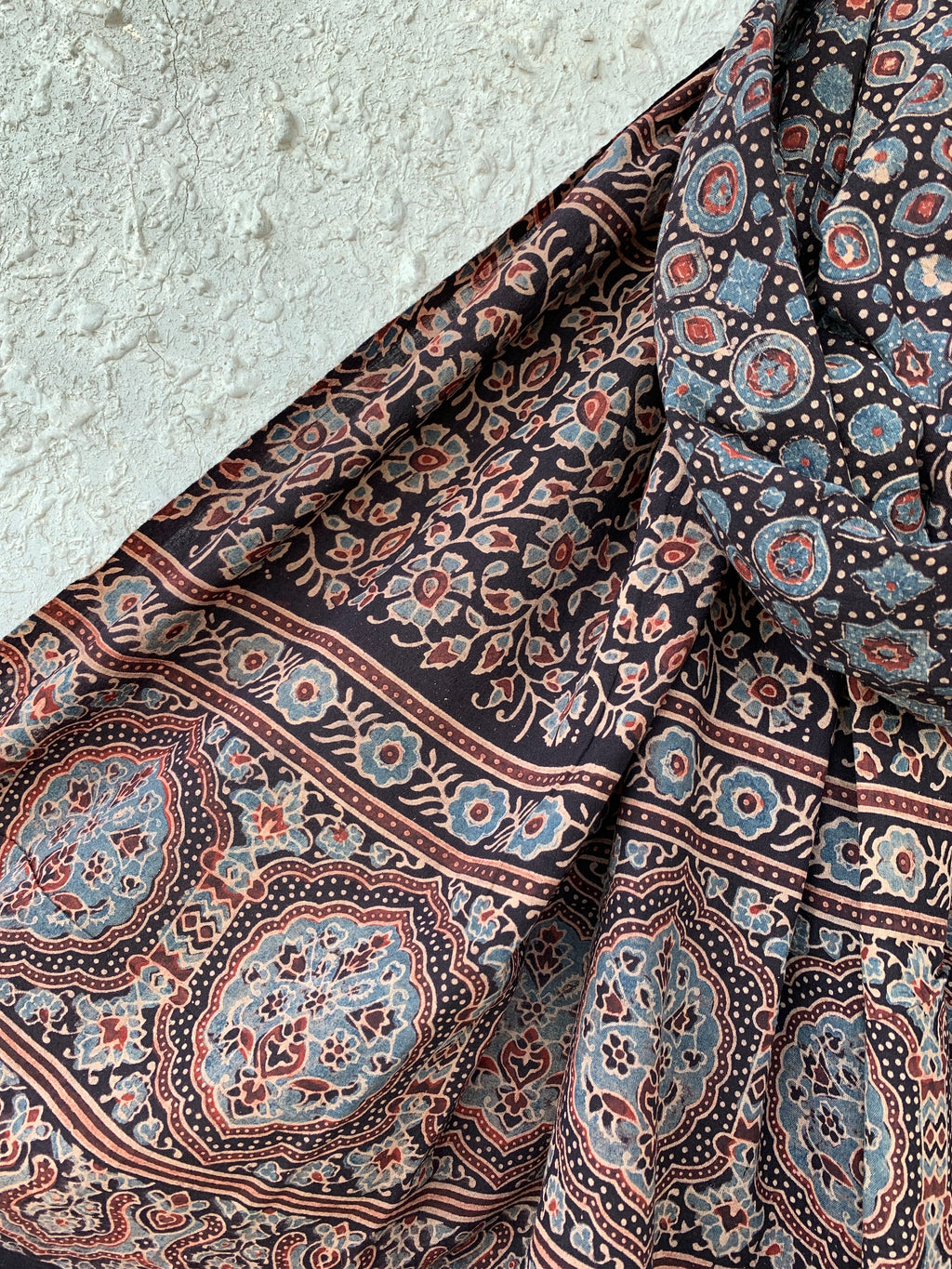 Handblock Ajrakh Dupatta