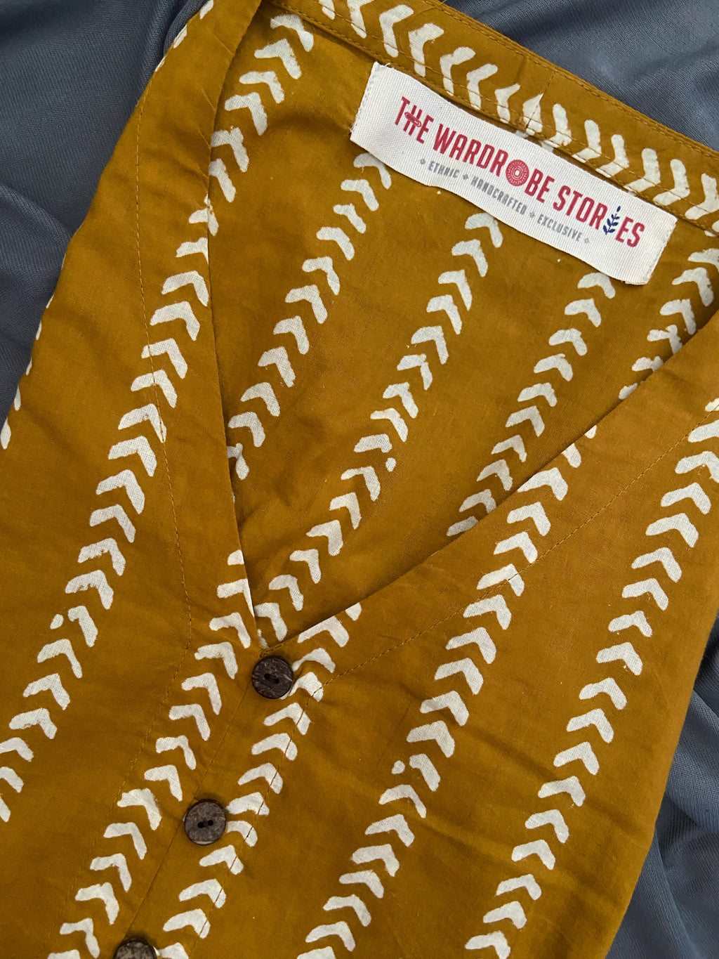Handcrafted Bagru Midi Dress