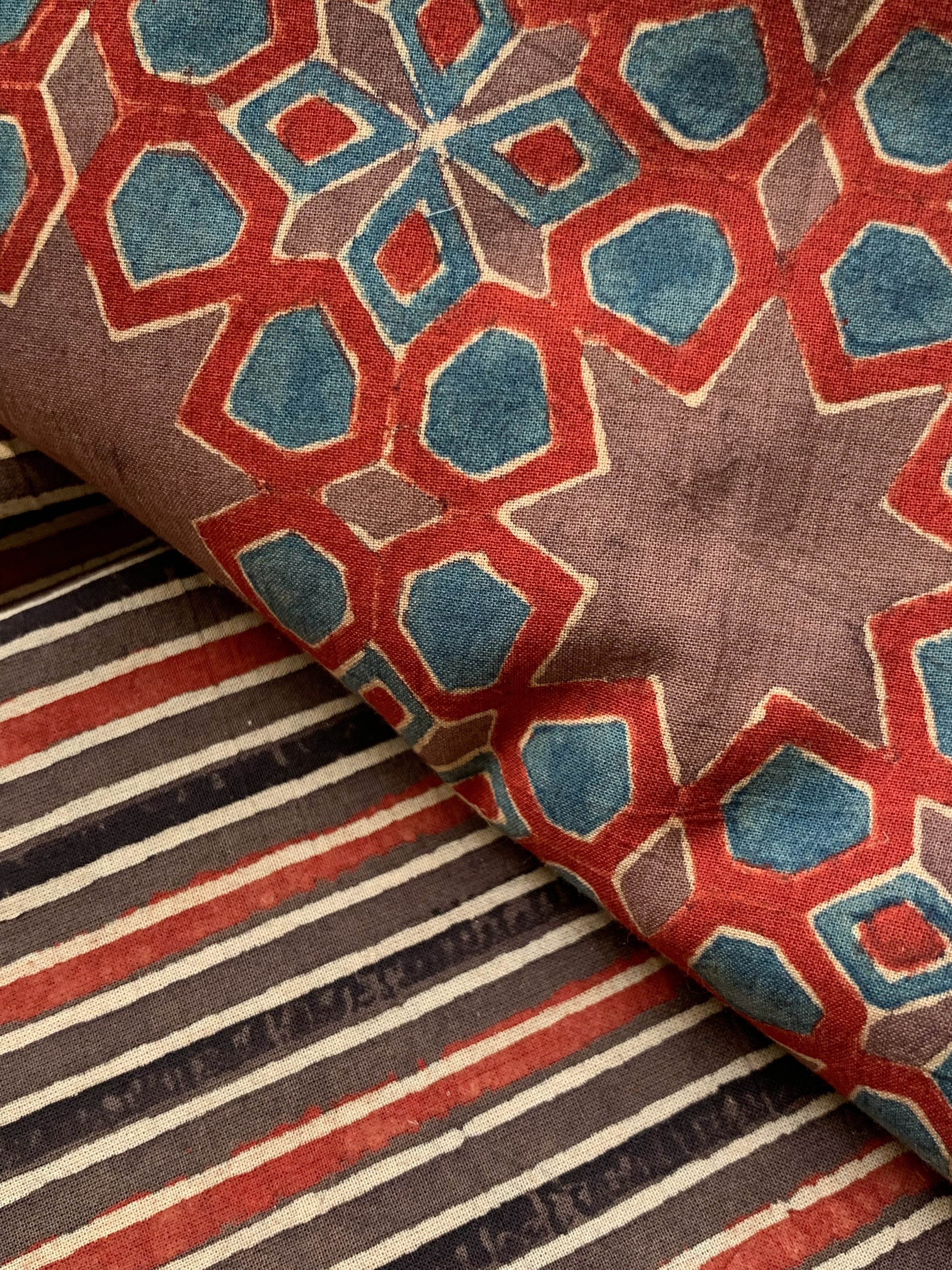 Handblock Ajrakh Kota Suit