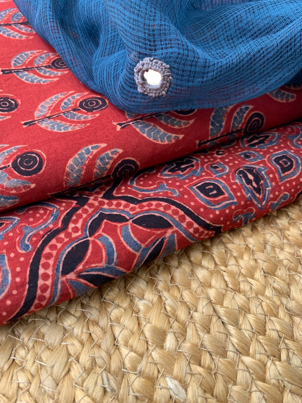 Natural Dyes Handcrafted Ajrakh Kota Suit