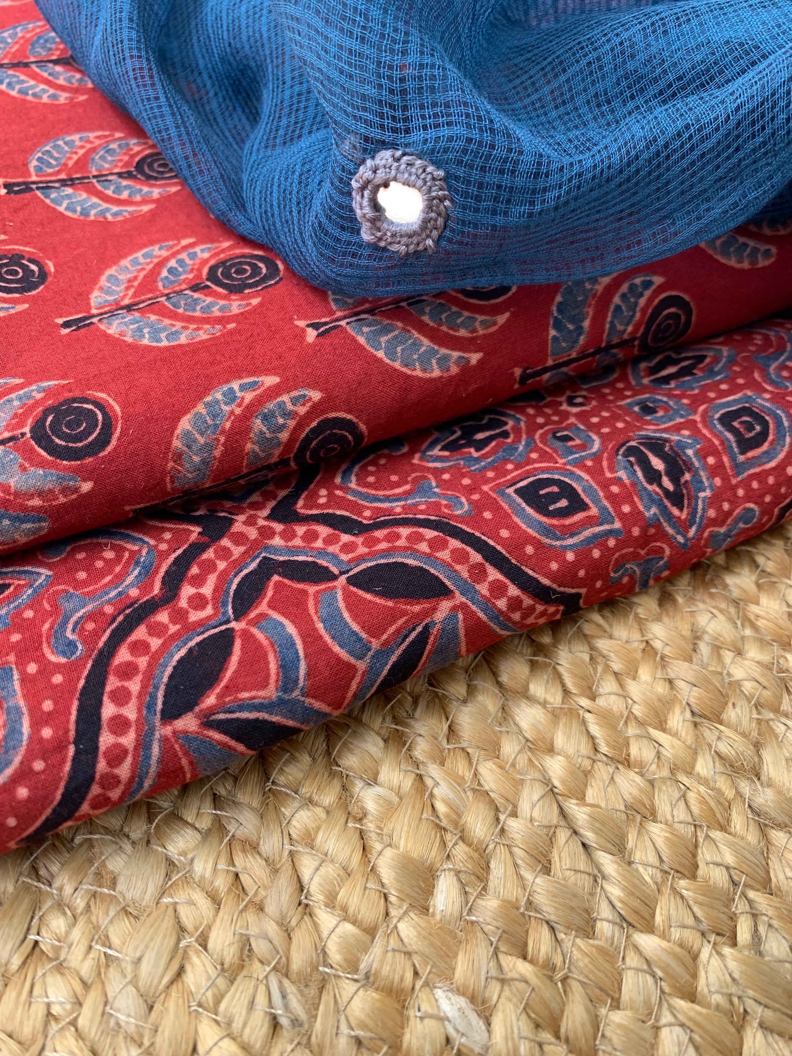 Natural Dyes Handcrafted Ajrakh Kota Suit