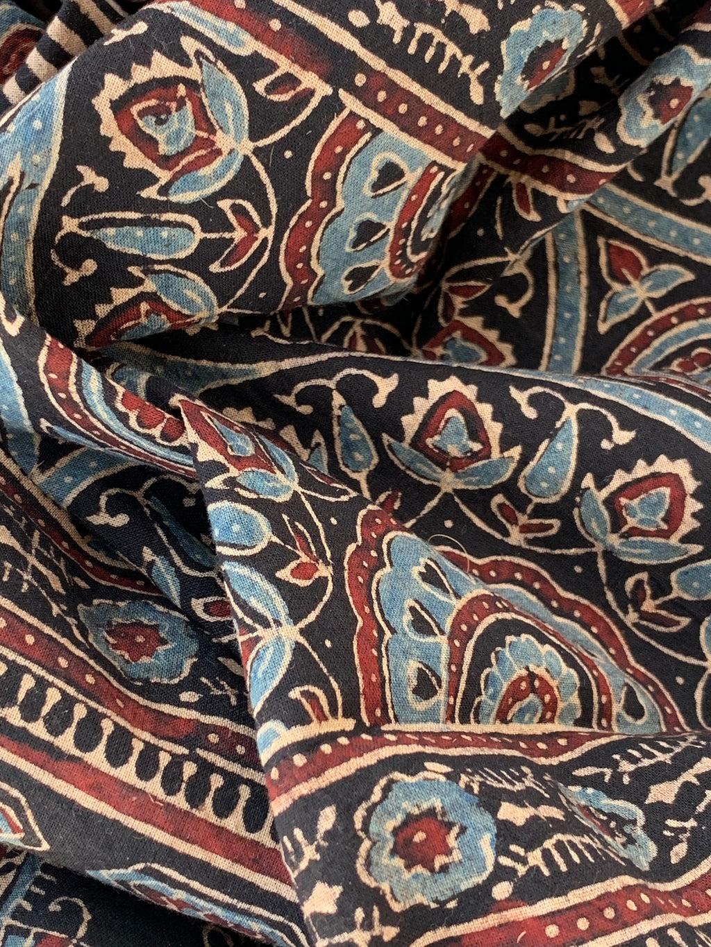 Handblock Ajrakh Dupatta