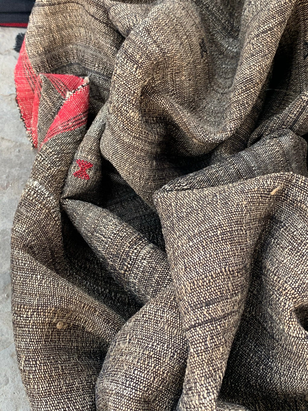 Handwoven Tussar Silk Cotton Bhujodi Kurta Dupatta Set