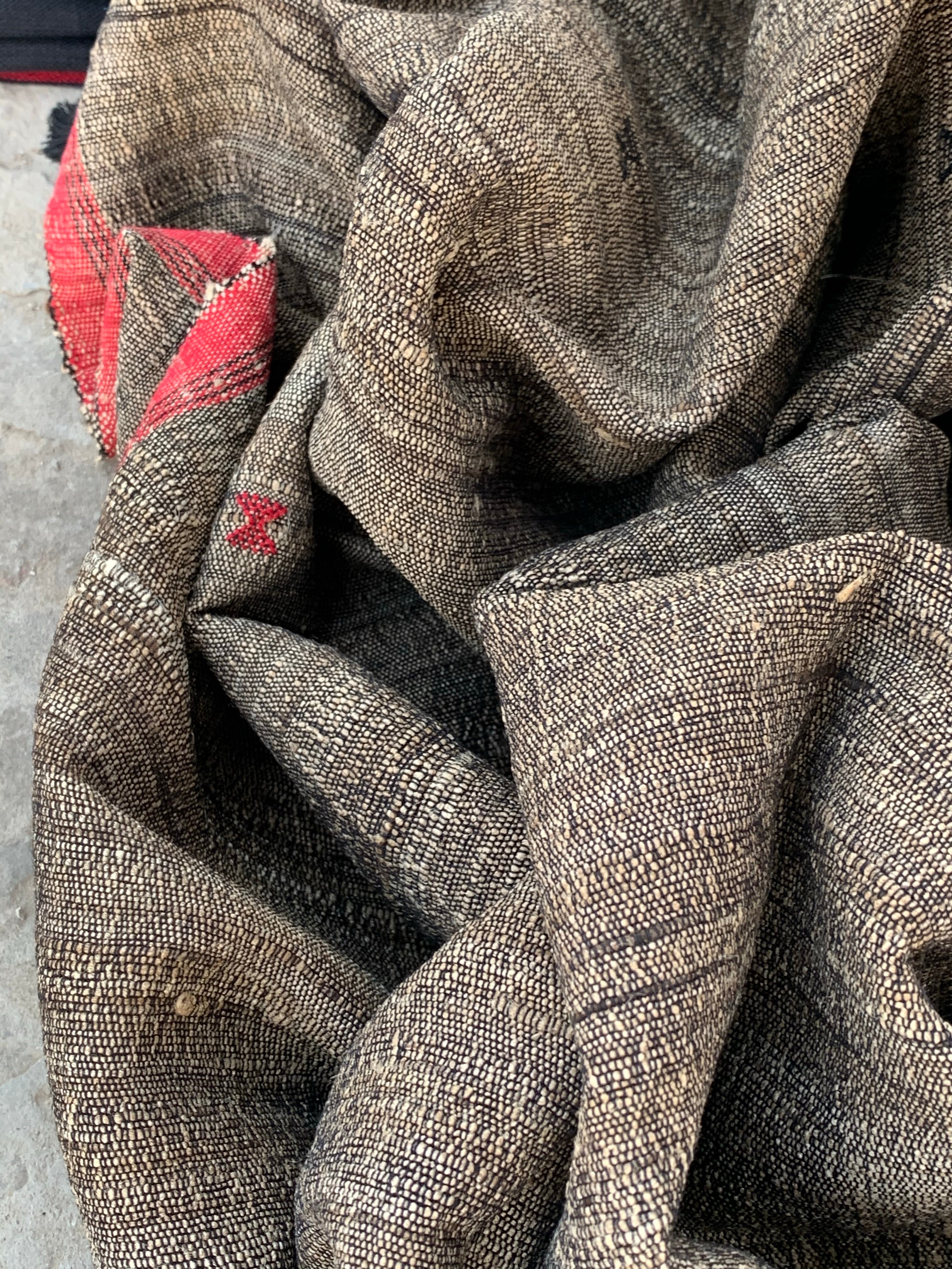 Handwoven Tussar Silk Cotton Bhujodi Kurta Dupatta Set