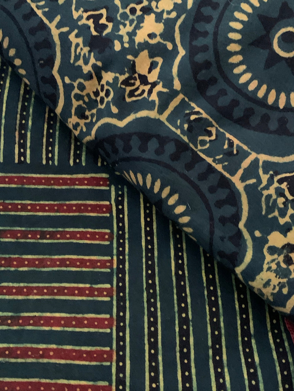 Handblock Ajrakh Cotton Kota Suit