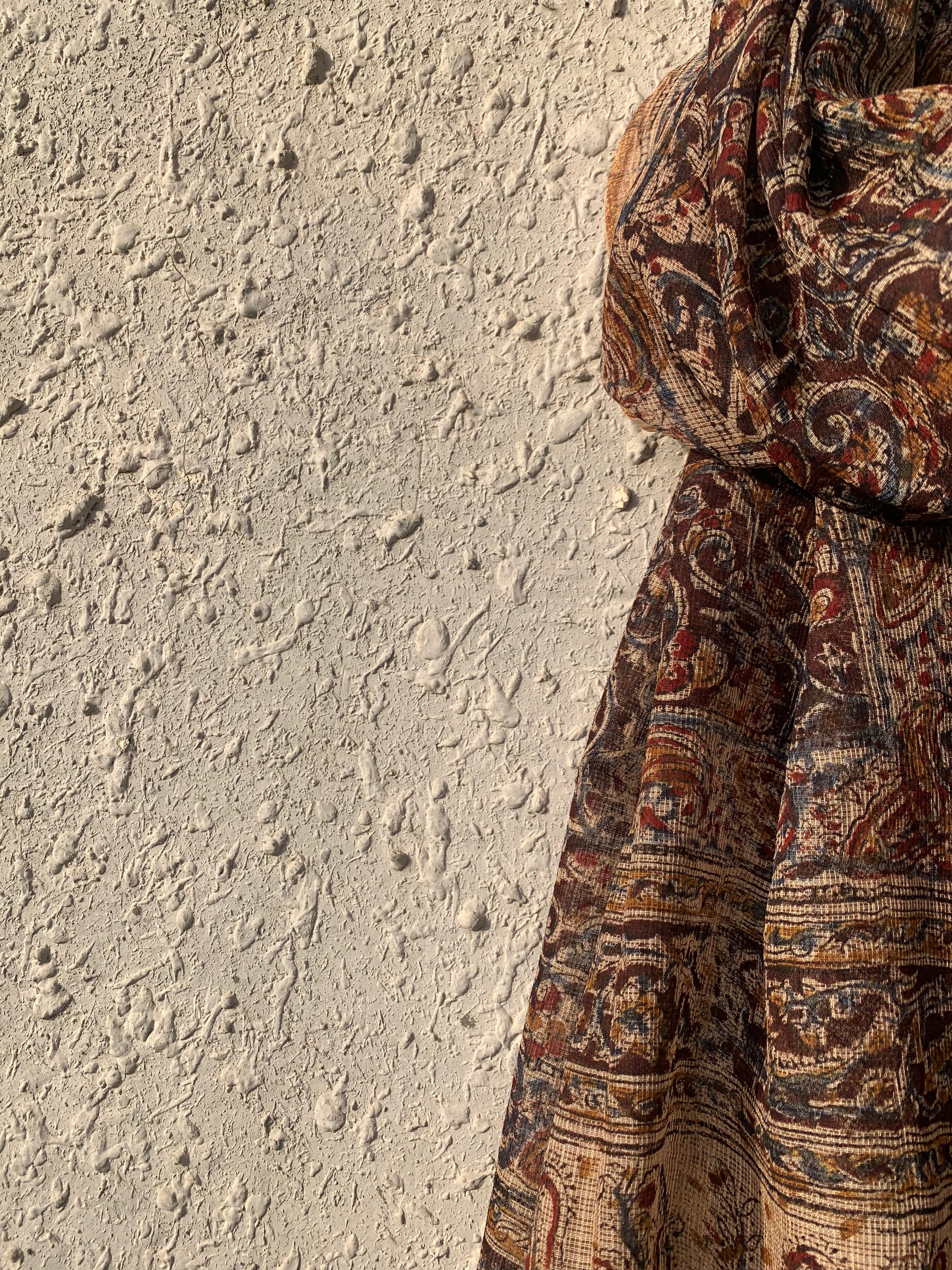 Handwoven and Handblock Natural Dye Kalamkari Kota Dupatta