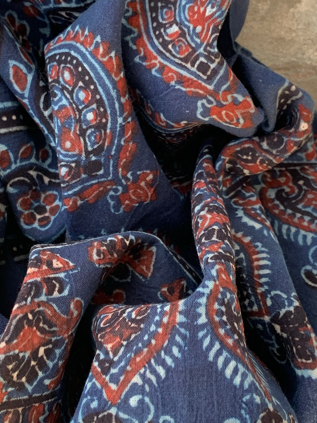 Handblock Ajrakh Cotton Suit