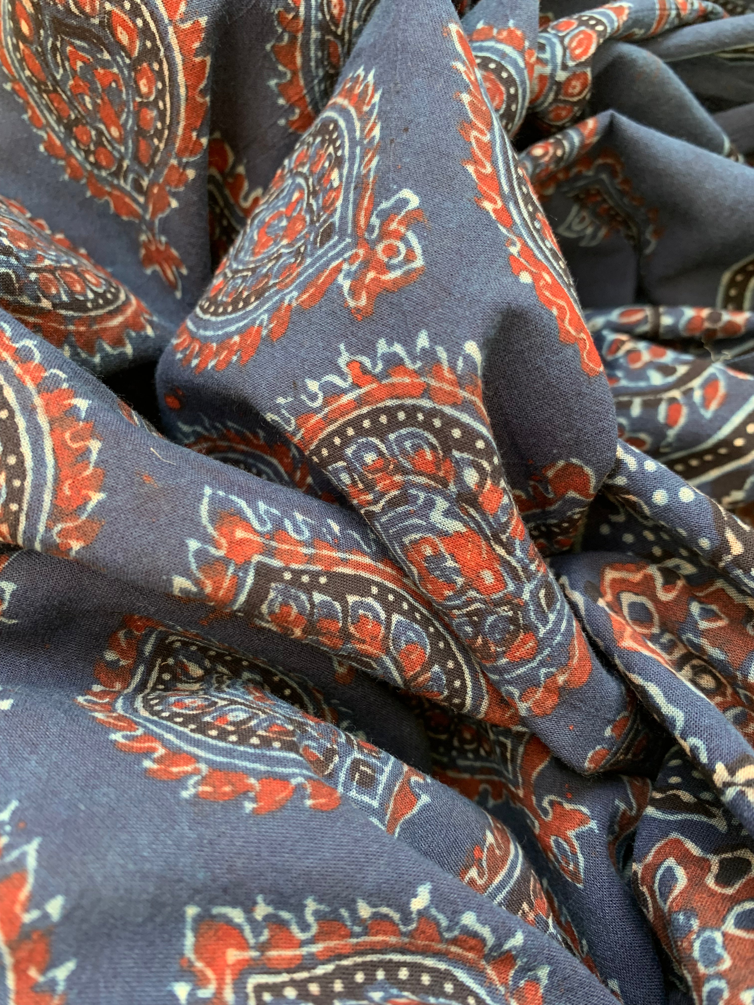 Handcrafted Bandhani Ajrakh Cotton Suit