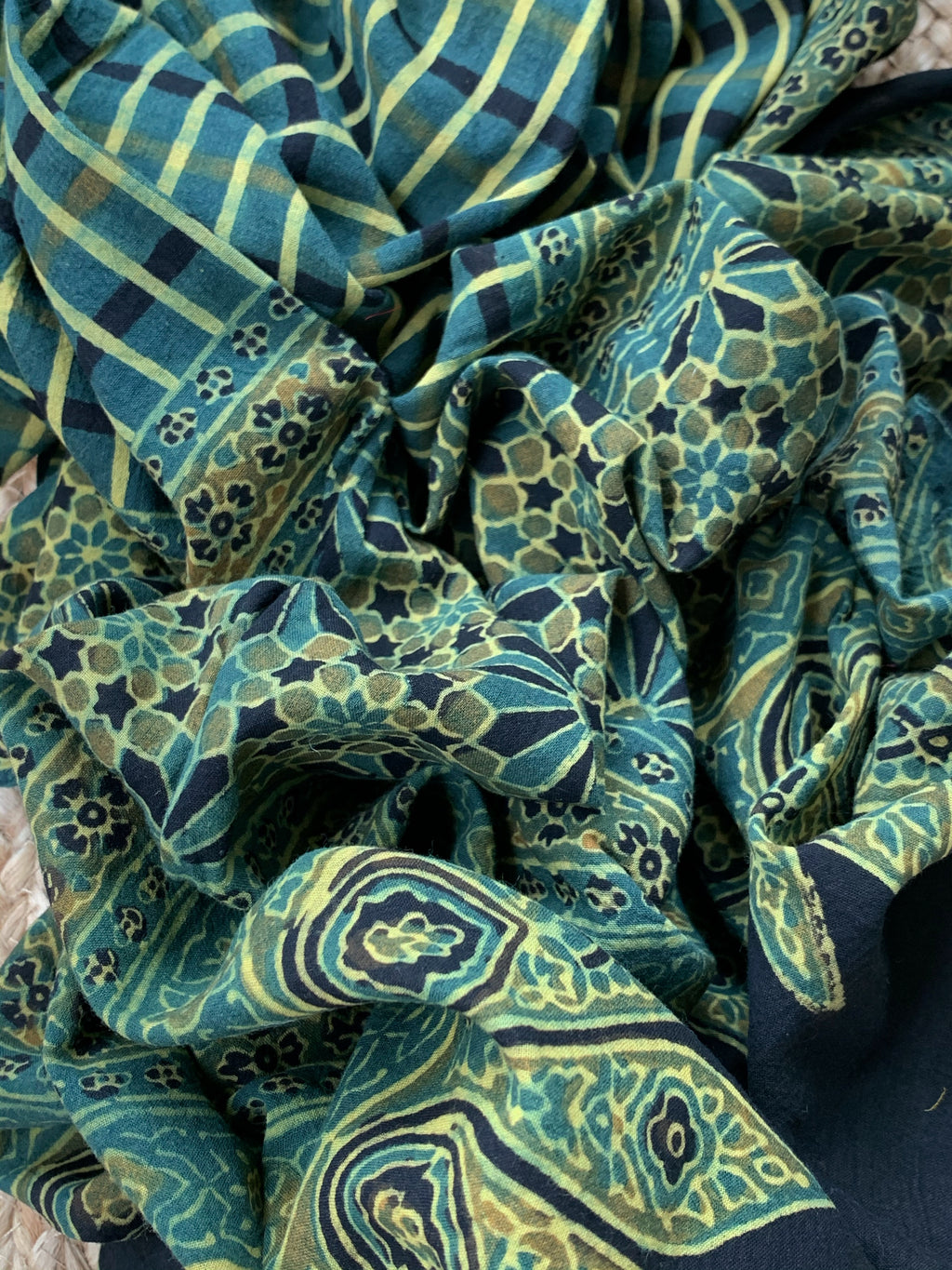 Handcrafted Bandhani Ajrakh Cotton Suit