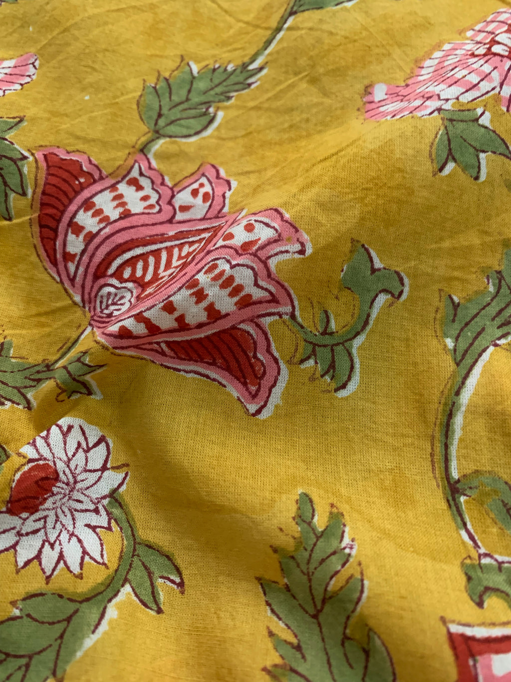 Hand Block Printed Bagru Azo free Dye Cotton Fabric 260/metre