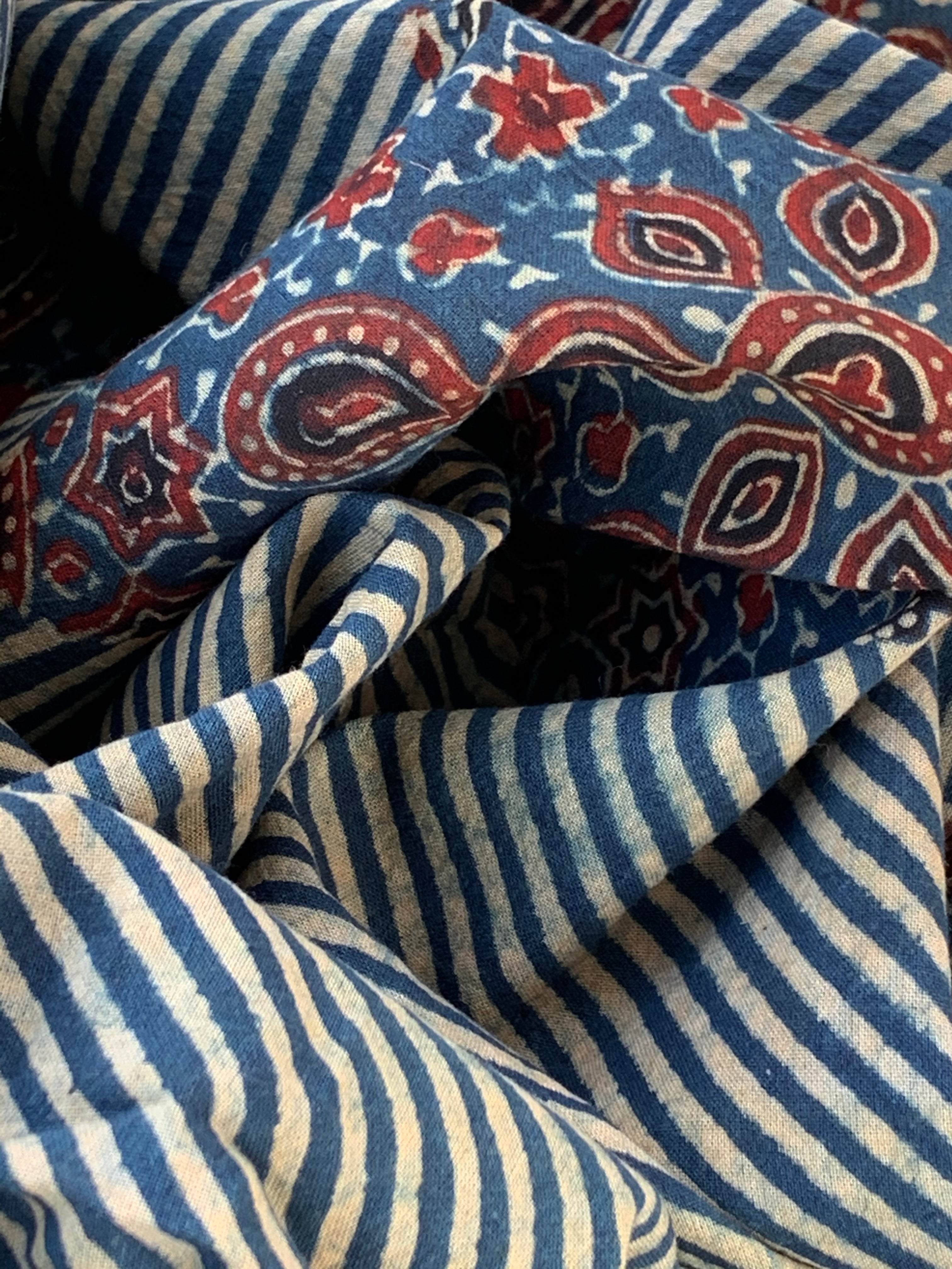 Handblock Ajrakh Dupatta