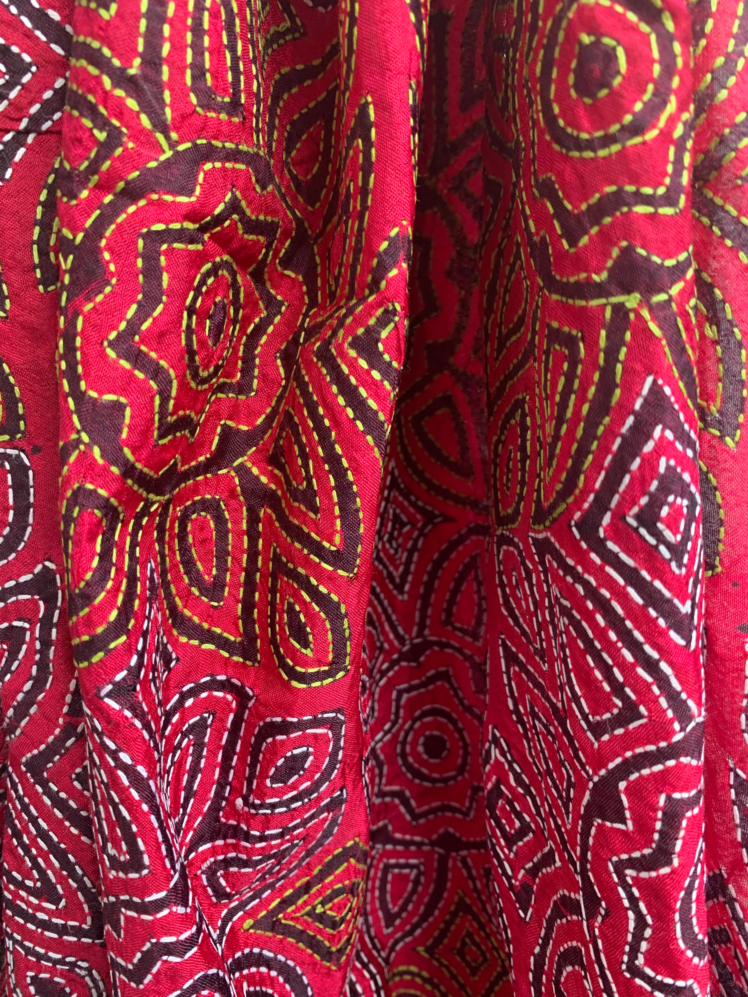 Handcrafted Kantha Cotton Silk Dupatta