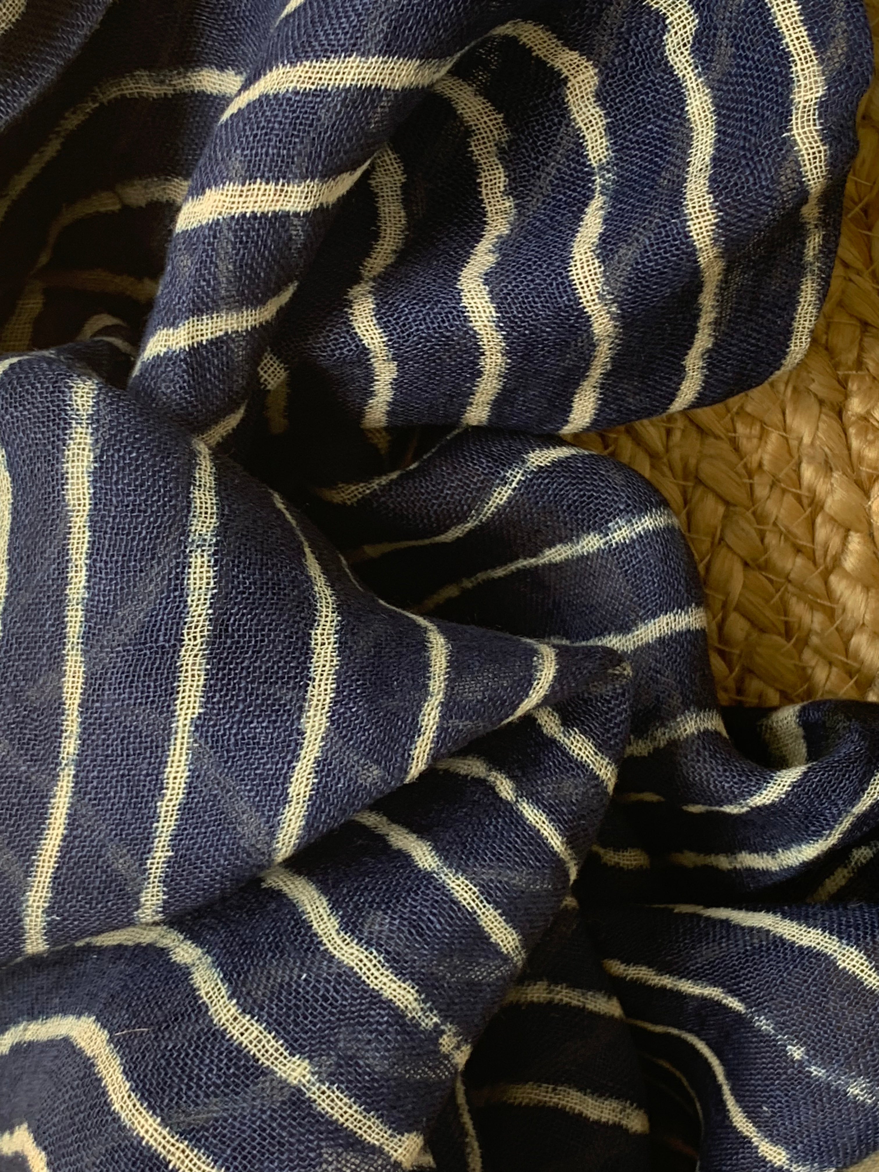 Handblock Printed Linen Dupatta