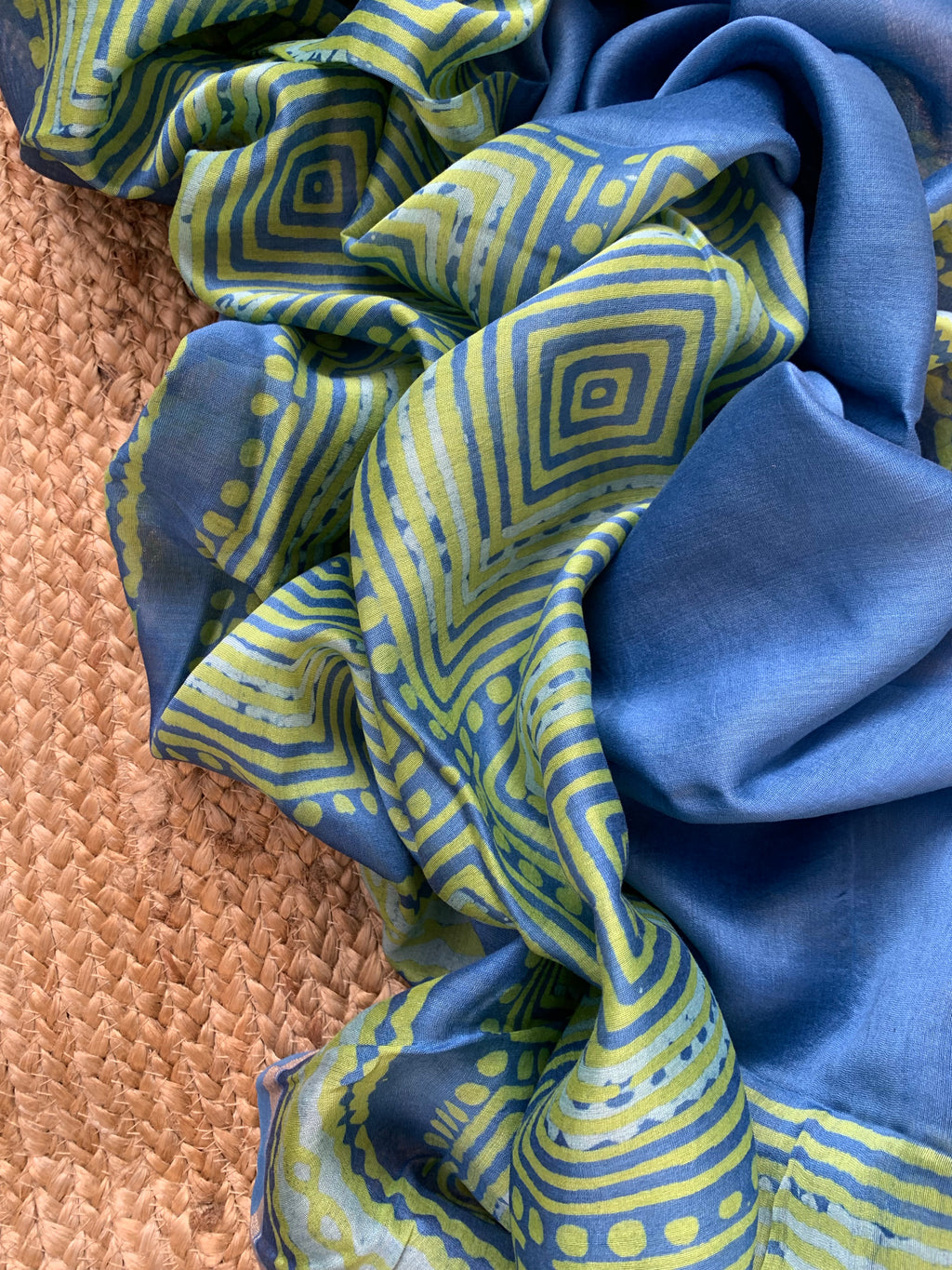 Handblock Batik Cotton Chanderi Suit