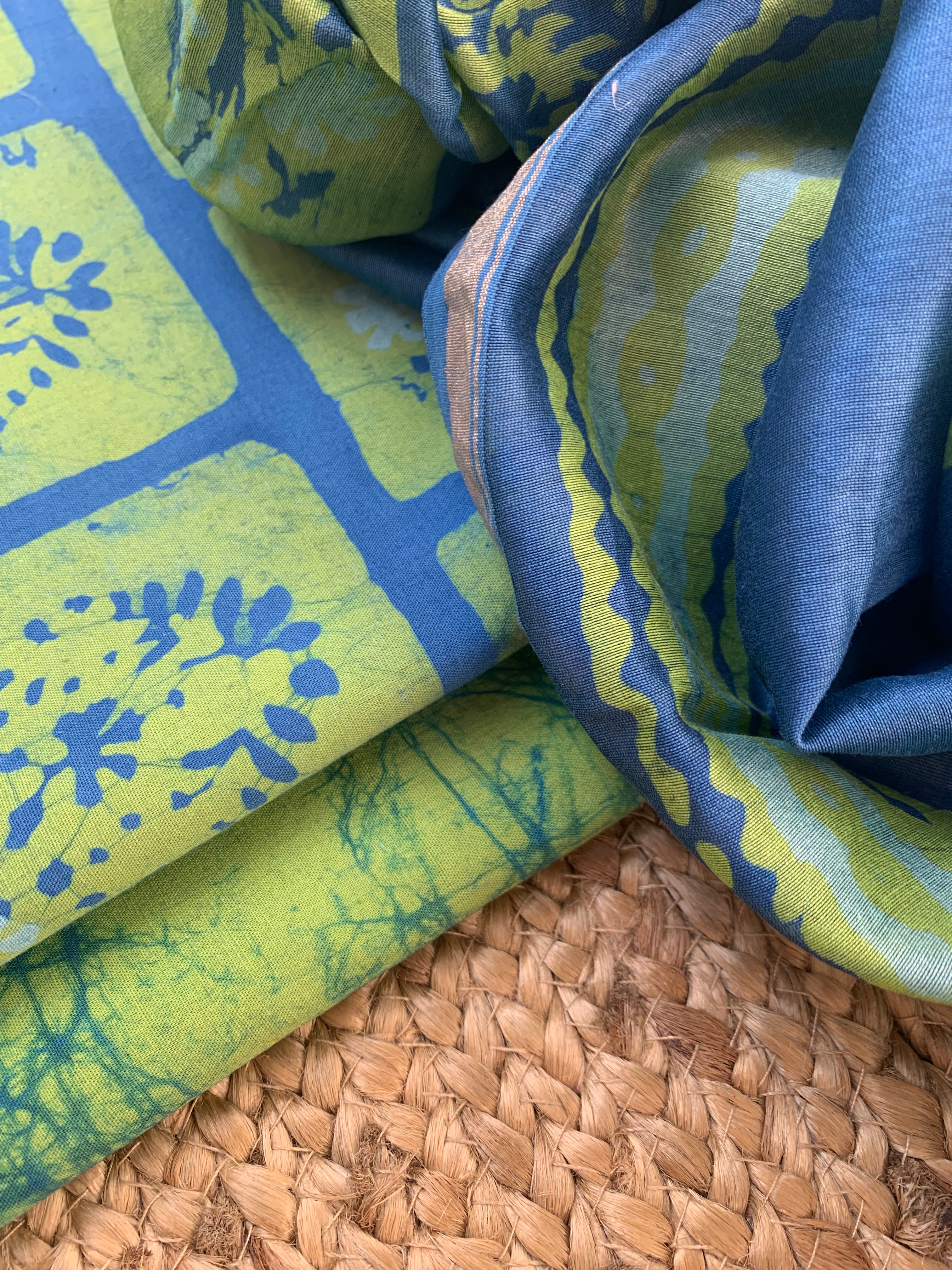 Handblock Batik Cotton Chanderi Suit