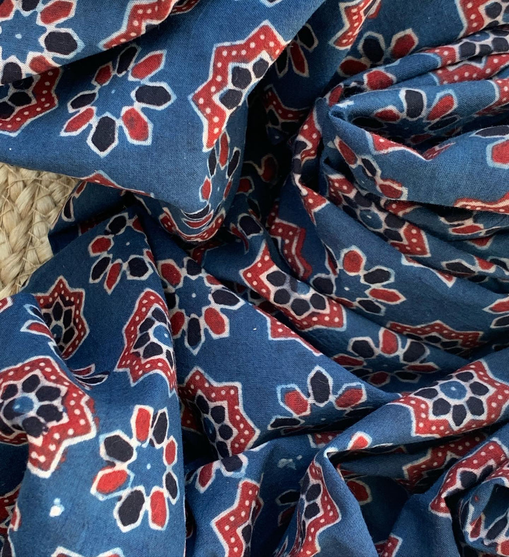 Handcrafted Bandhani Ajrakh Cotton Suit