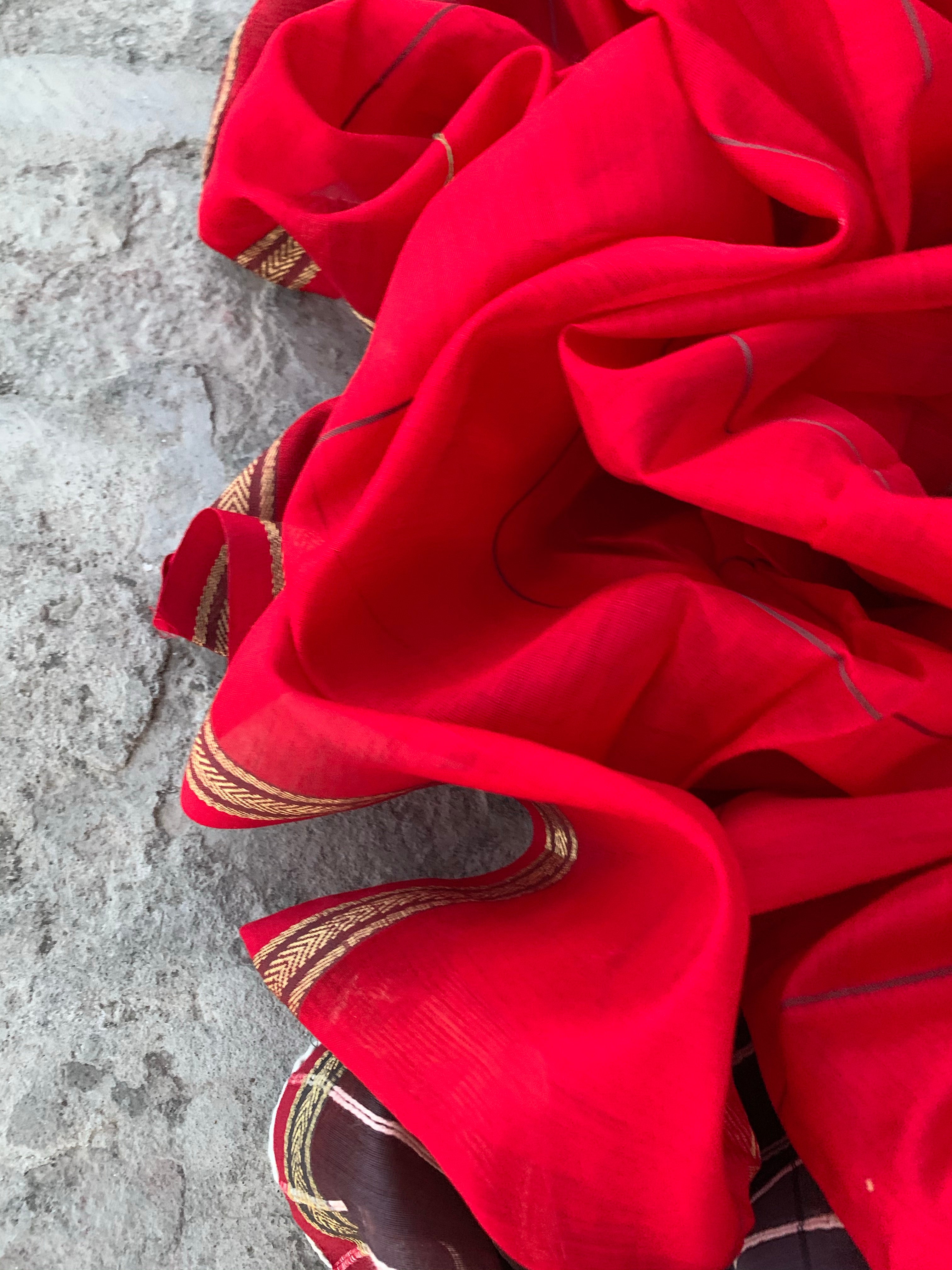 Handwoven Maheshwari Kurta dupatta set