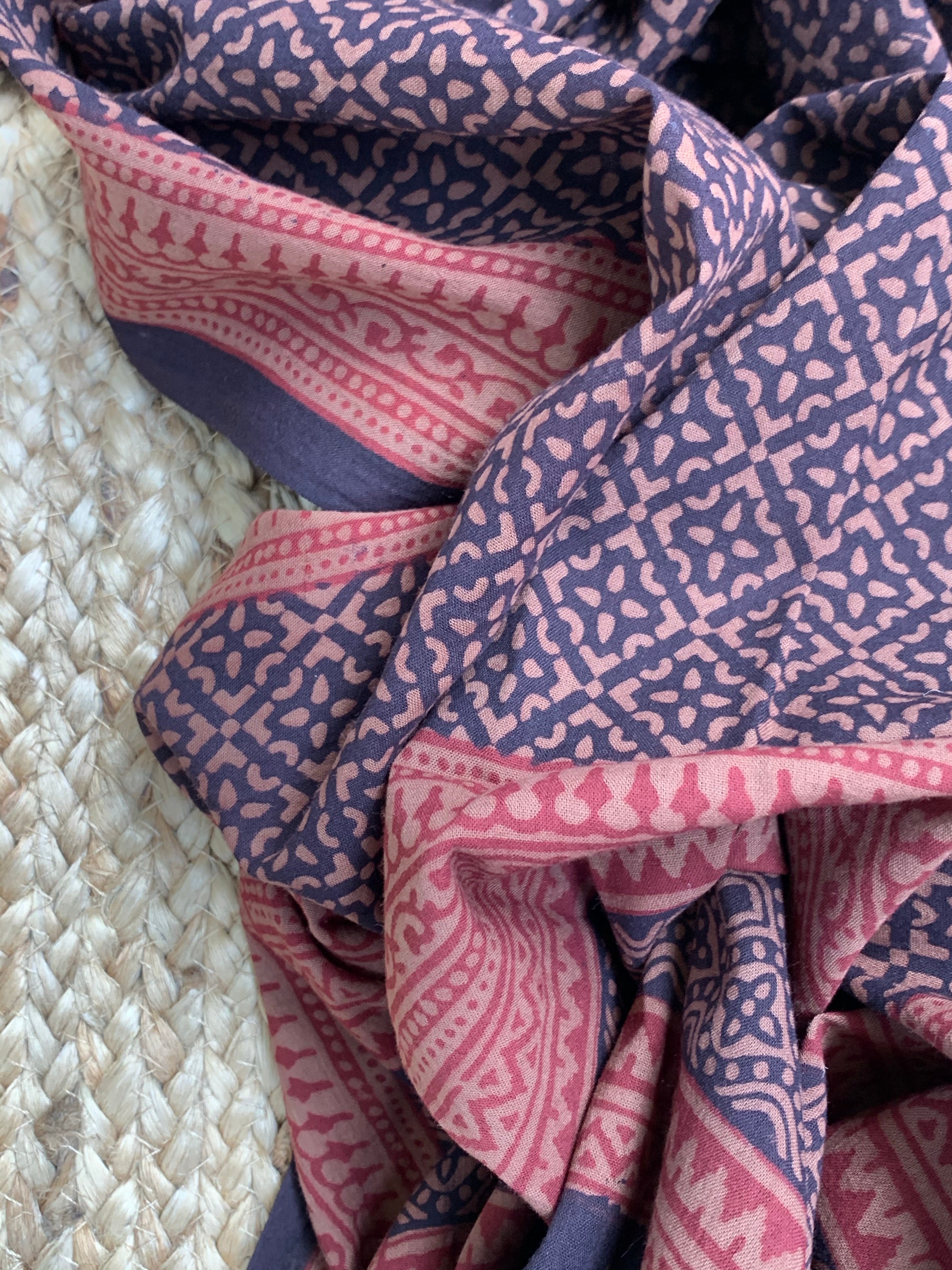 Natural Dyed Bagh Handblock Cotton Suit