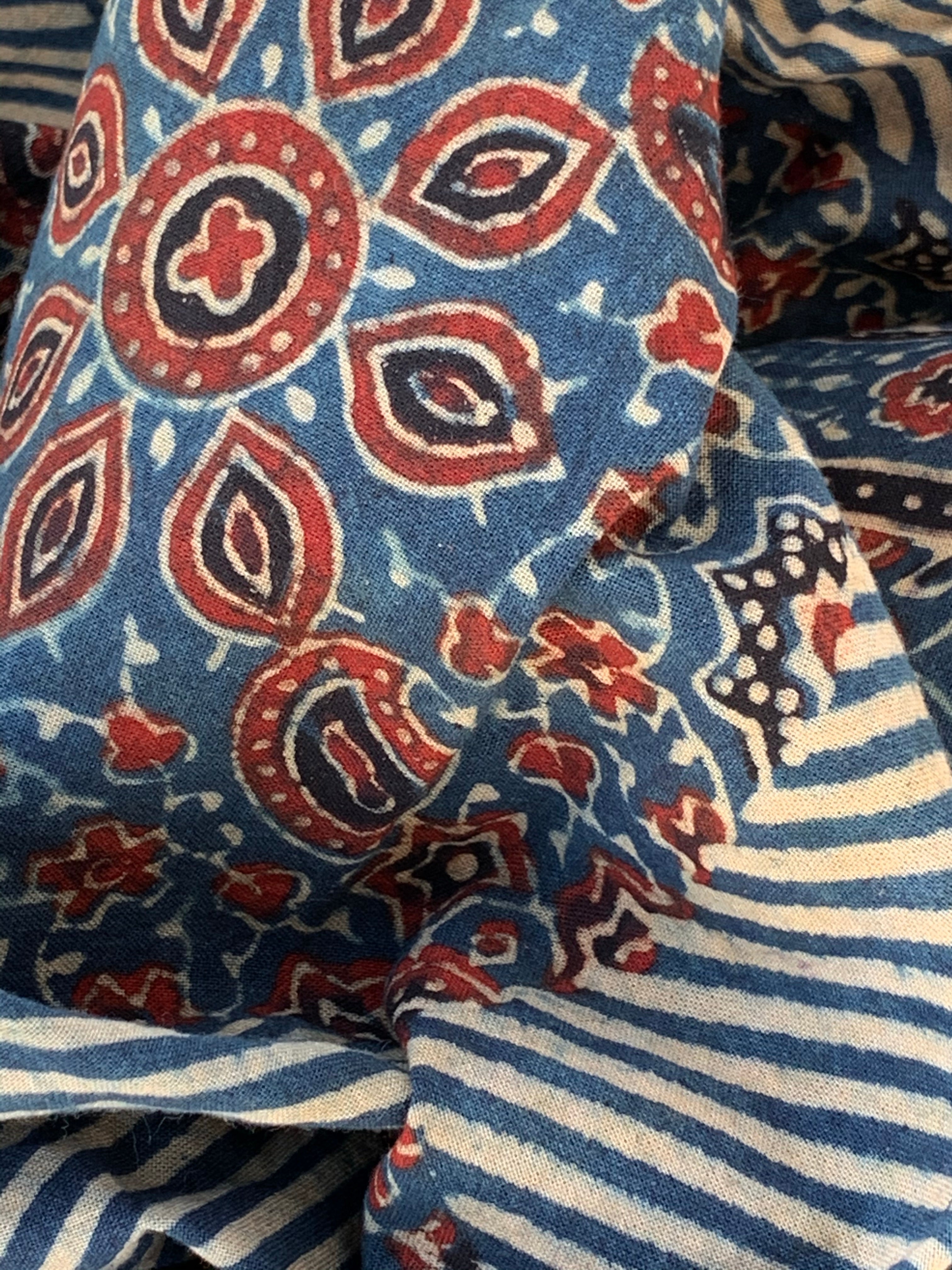 Handblock Ajrakh Dupatta