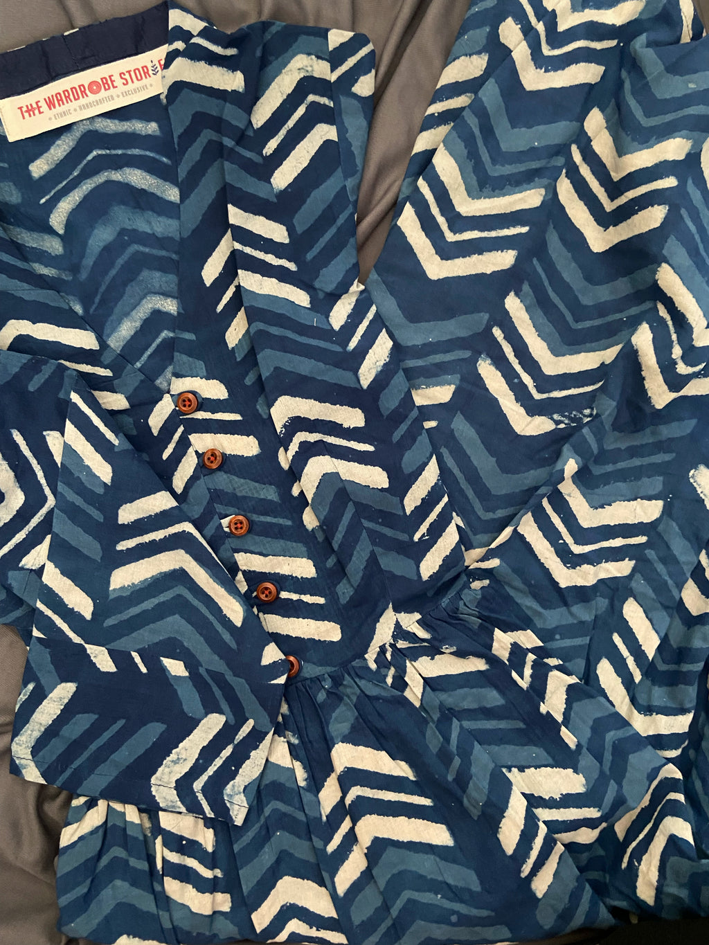 Handcrafted Bagru Midi Dress