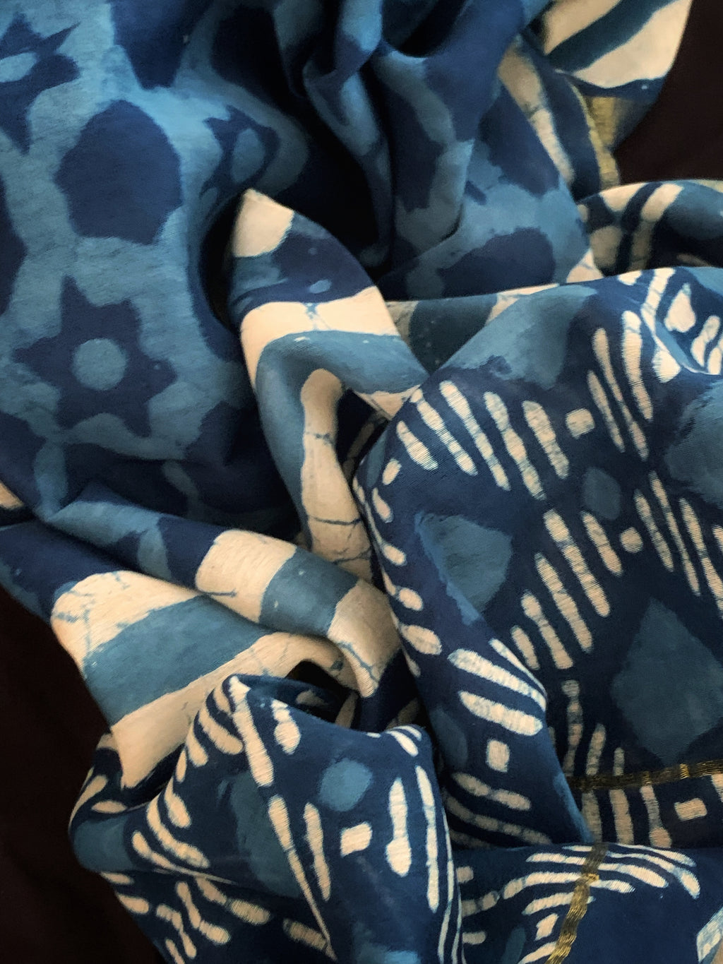 Handblock Chanderi Silk Cotton Suit